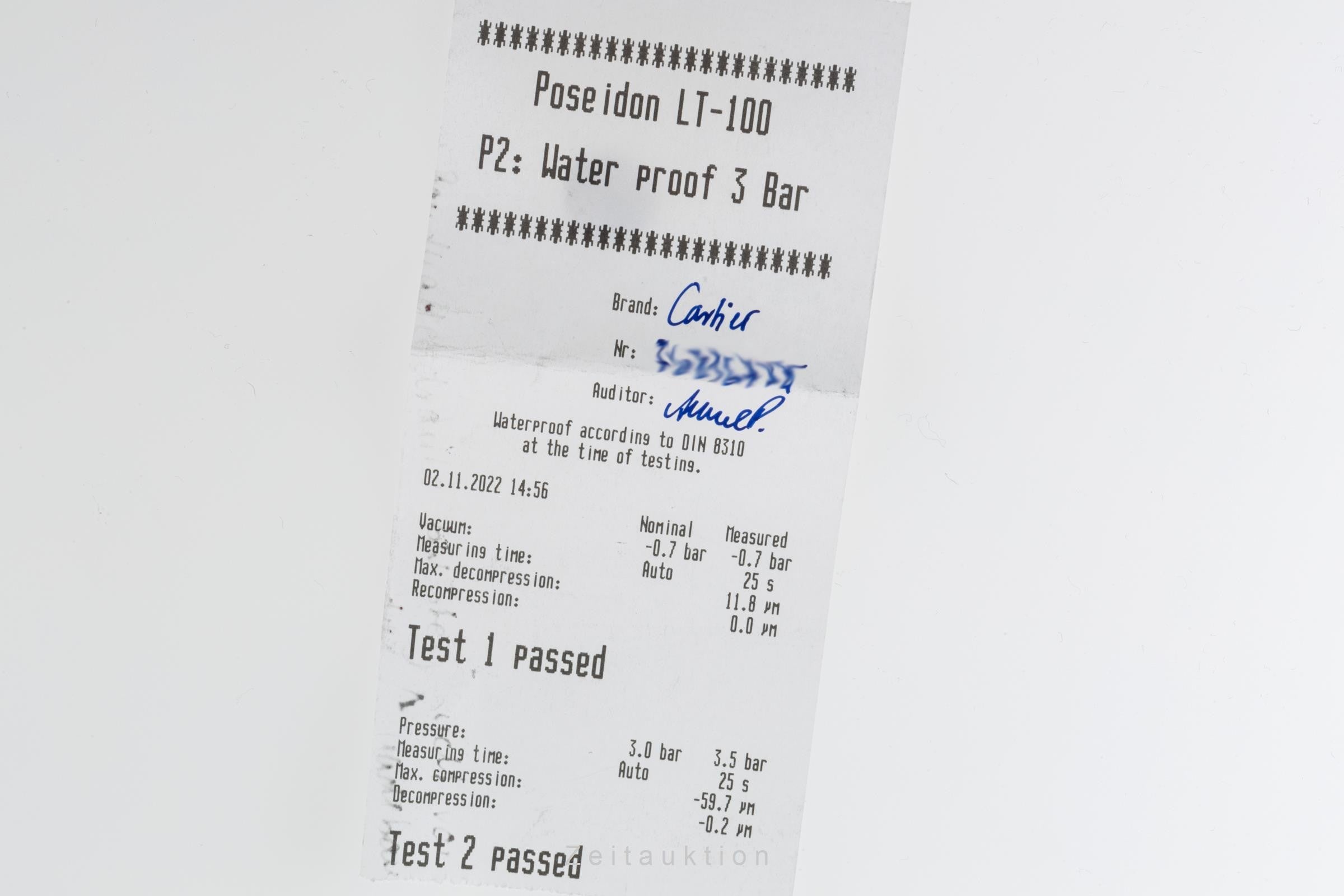 Cartier Tank acciaio automatismo orologio da uomo 3800  [2204764]