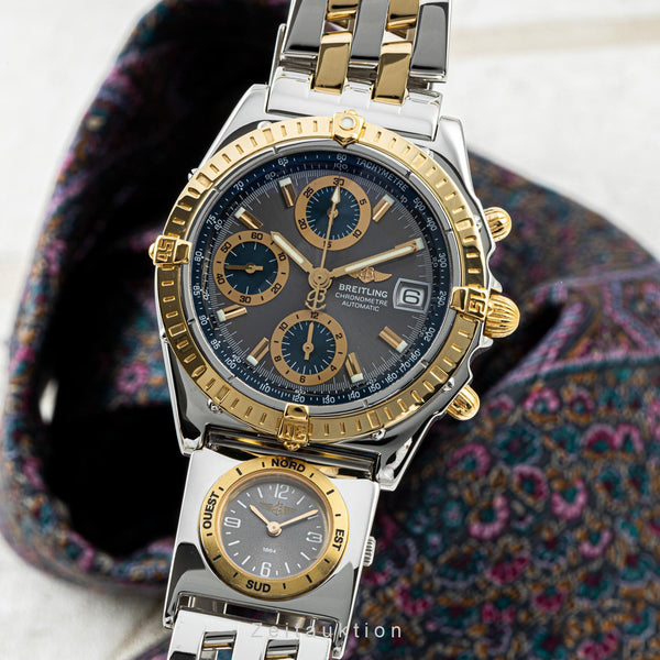 Breitling Chronomat GT Chronograph UTC Stahl / Gold Automatik Herrenuhr B13352 [2204801]