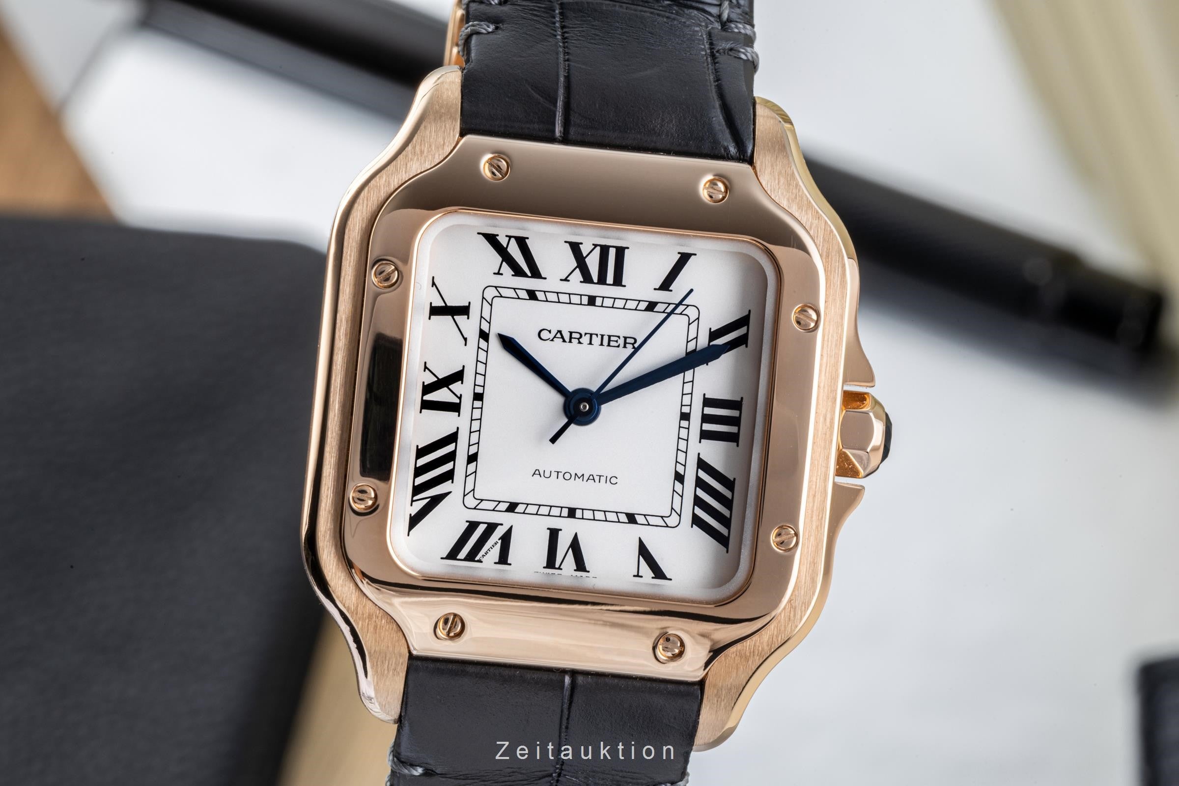 Cartier Santos 18 ct red gold automatic Kal. 1847-2MC Ref. 4074