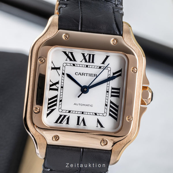 Cartier Santos 18 ct red gold automatic men's watch 4074, WGSA0012  [2204910]