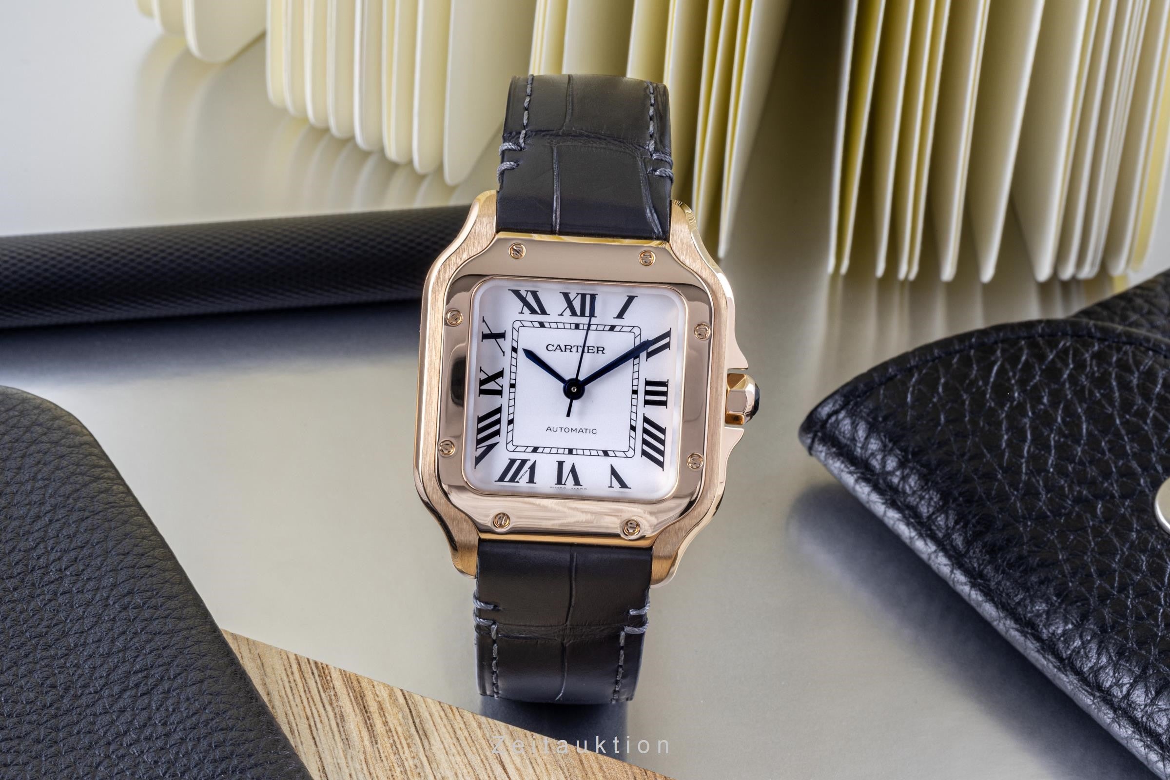 Cartier Santos 18 ct red gold automatic Kal. 1847-2MC Ref. 4074