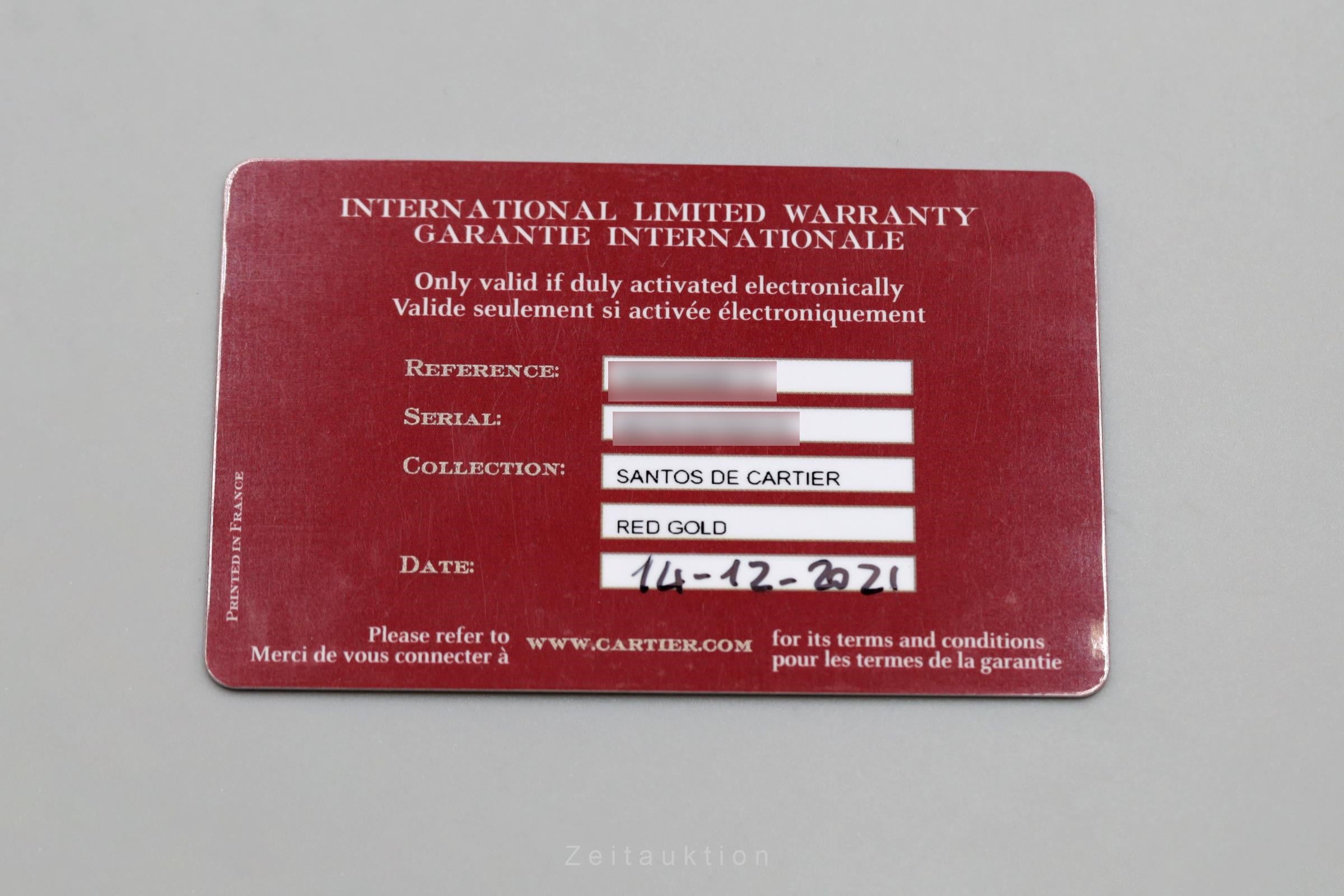 Cartier Santos 18 ct red gold automatic men's watch 4074, WGSA0012  [2204910]