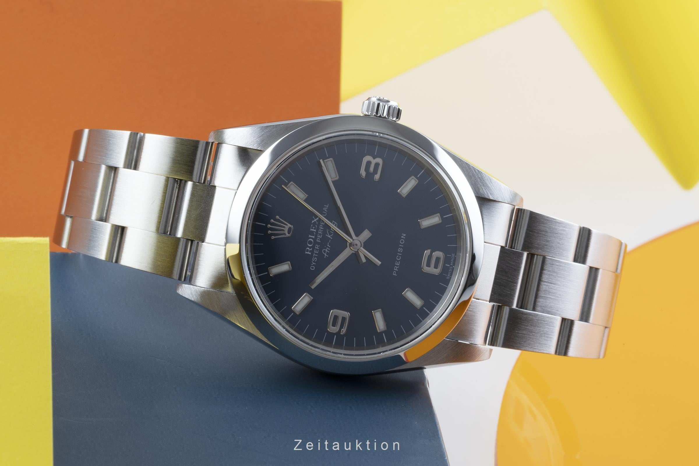 Rolex Air King acier automatique montre pour hommes 14000  [2205020]