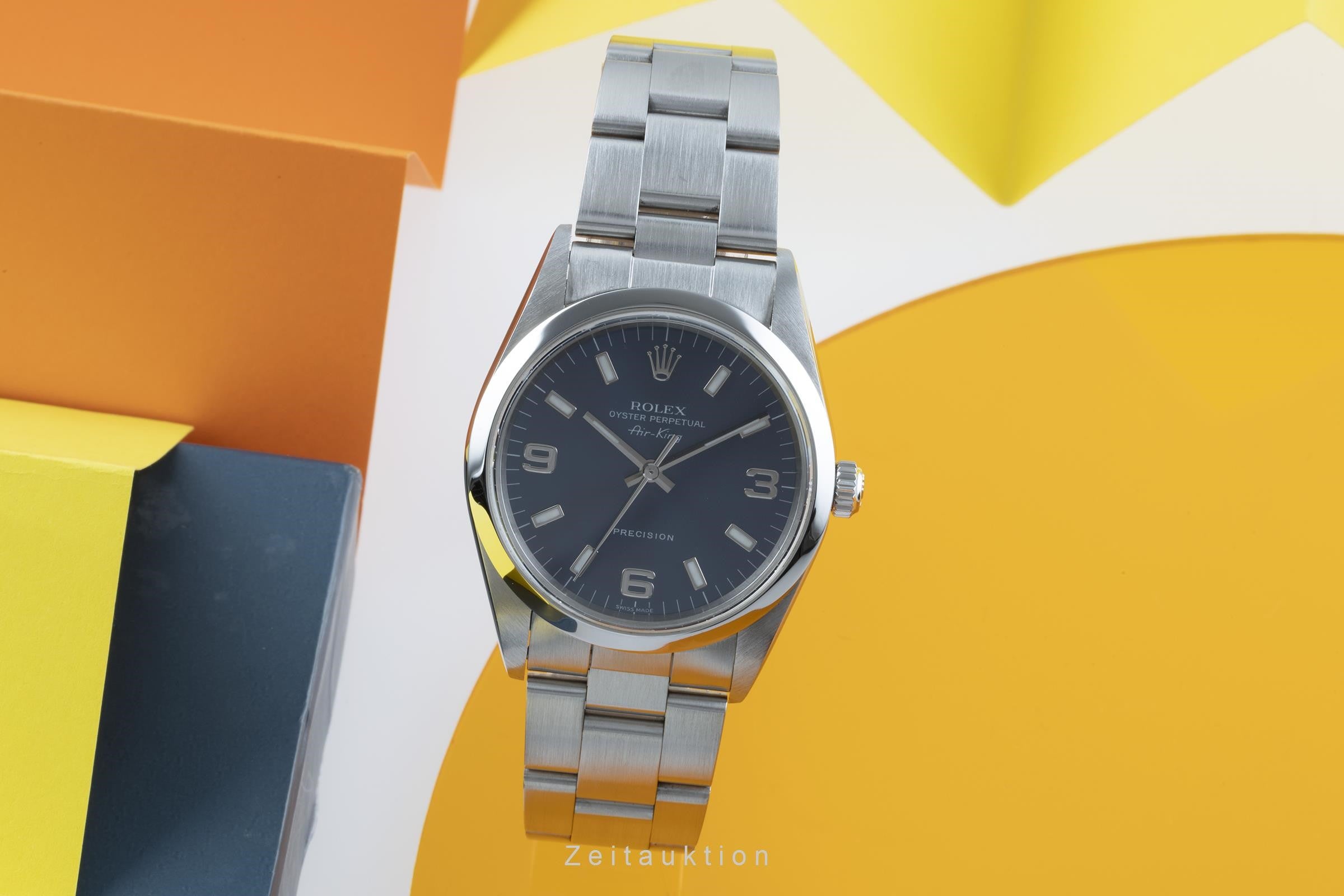 Rolex Air King acier automatique montre pour hommes 14000  [2205020]