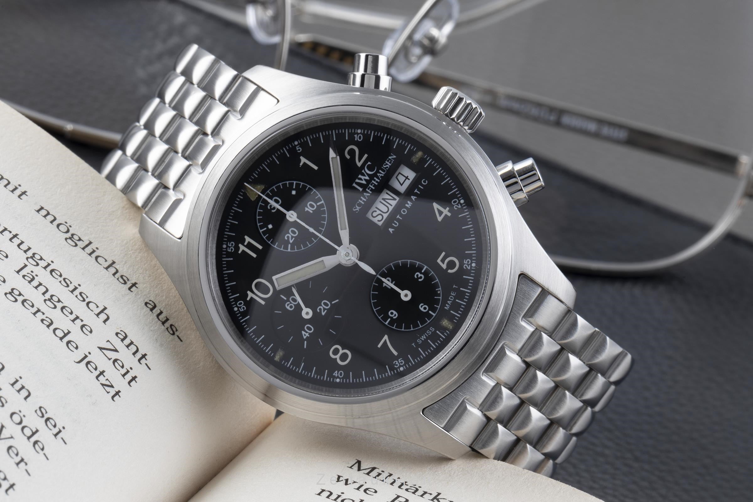 IWC Fliegeruhr chronograph steel automatic men's watch IW3706, IW370607  [2205072]