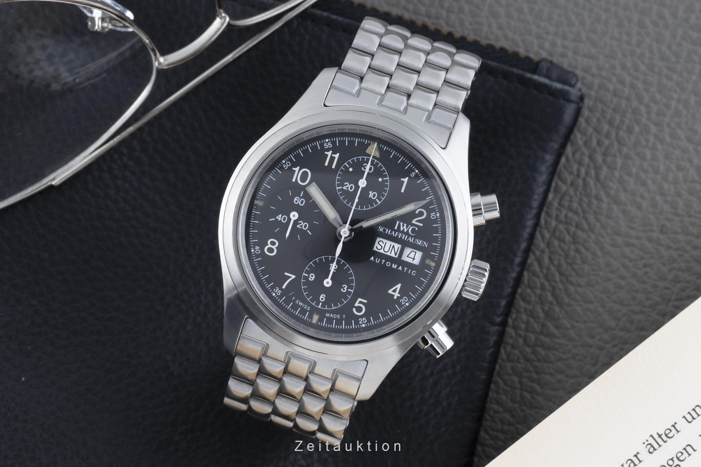 IWC Fliegeruhr chronograph steel automatic men's watch IW3706, IW370607  [2205072]