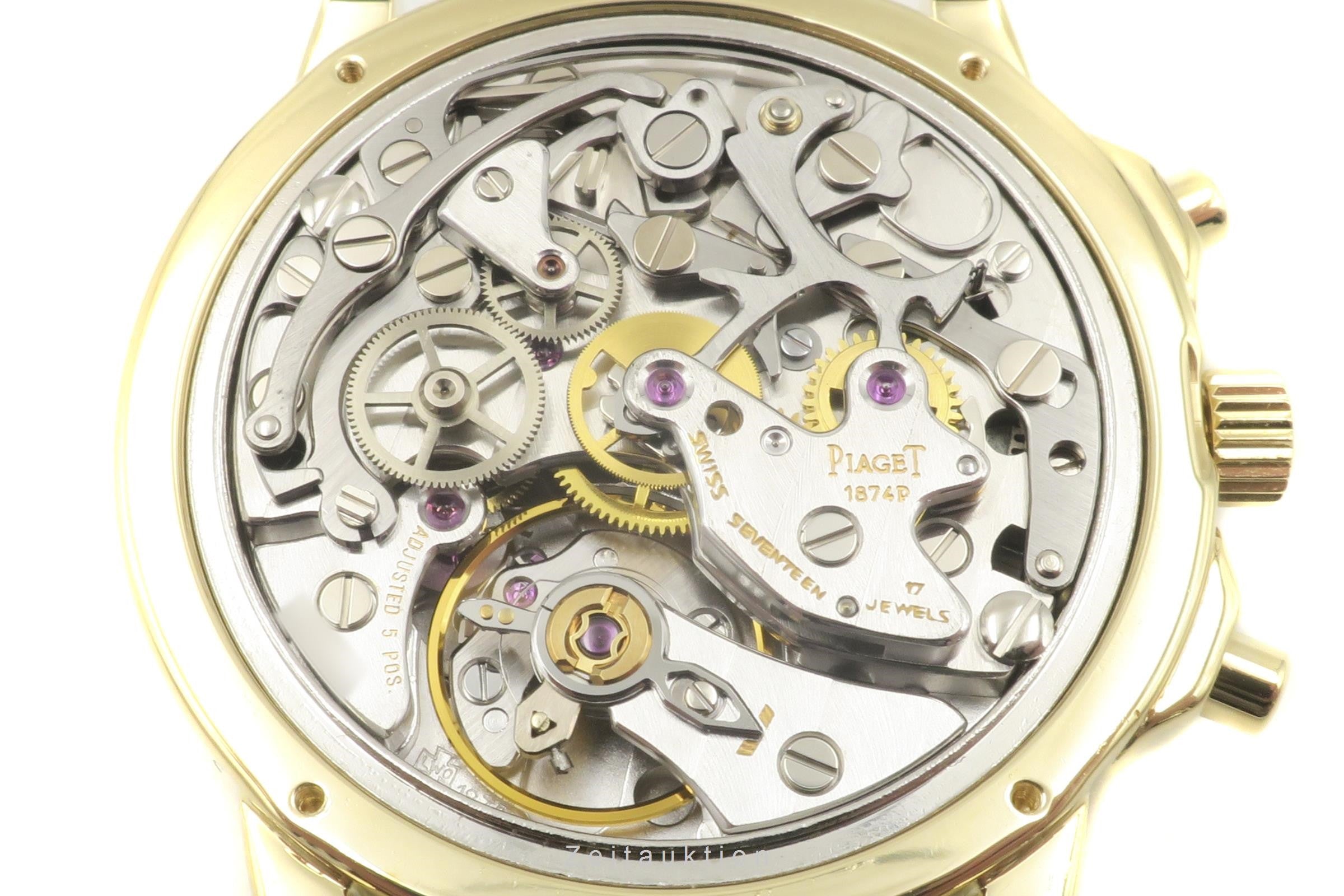 Piaget Gouverneur chronograph 18 ct gold manual winding Kal