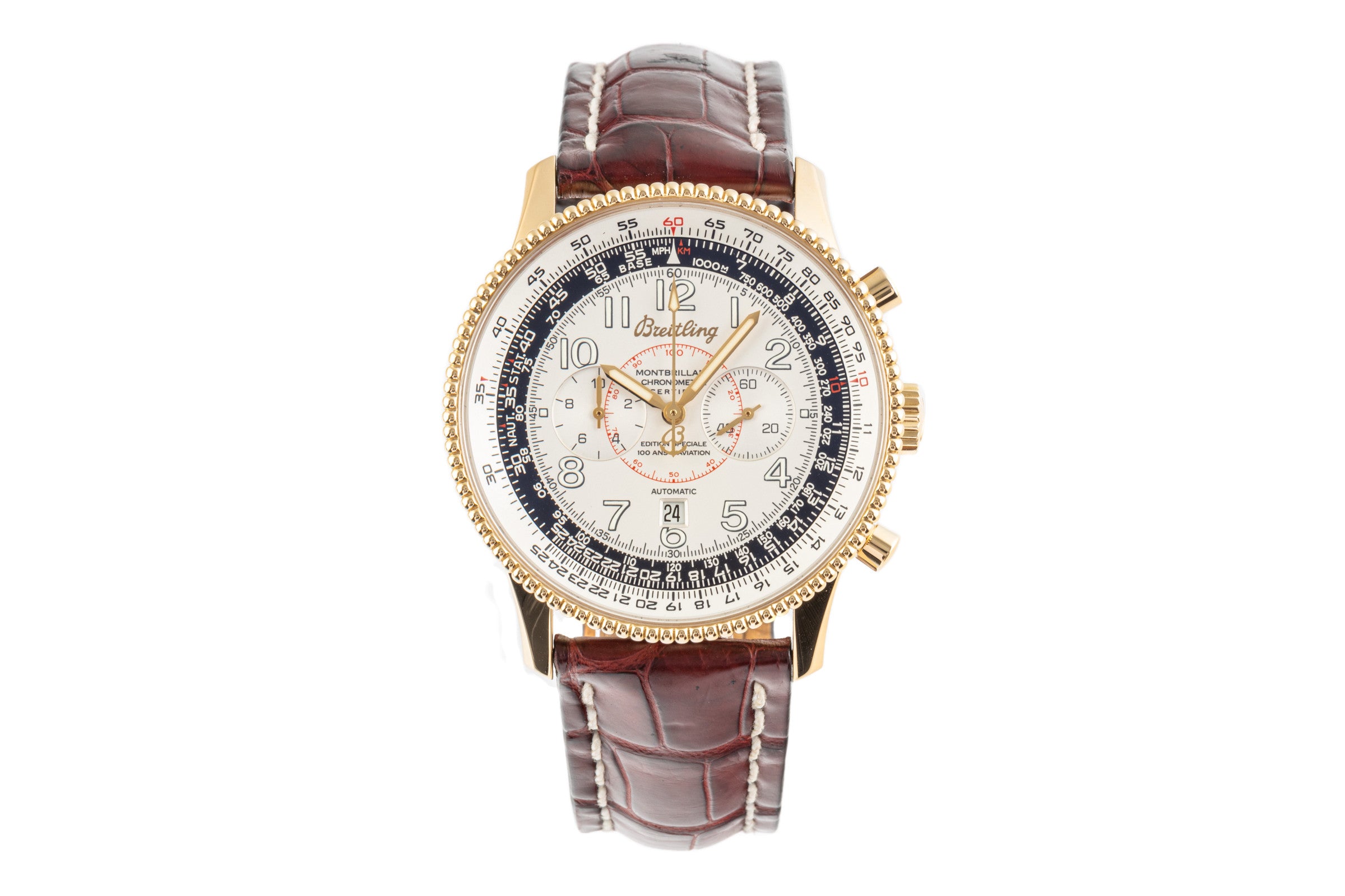 Breitling Montbrillant 1903 Chronograph 18K Gold Automatik K35330 Limitiert [2205225]