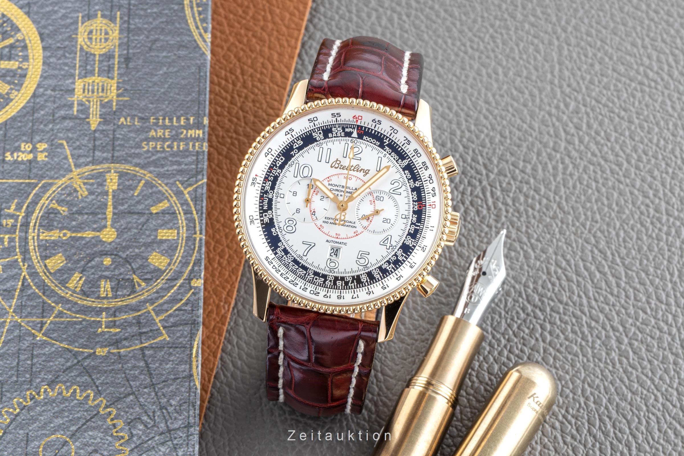 Breitling Montbrillant 1903 Chronograph 18K Gold Automatik K35330 Limitiert [2205225]