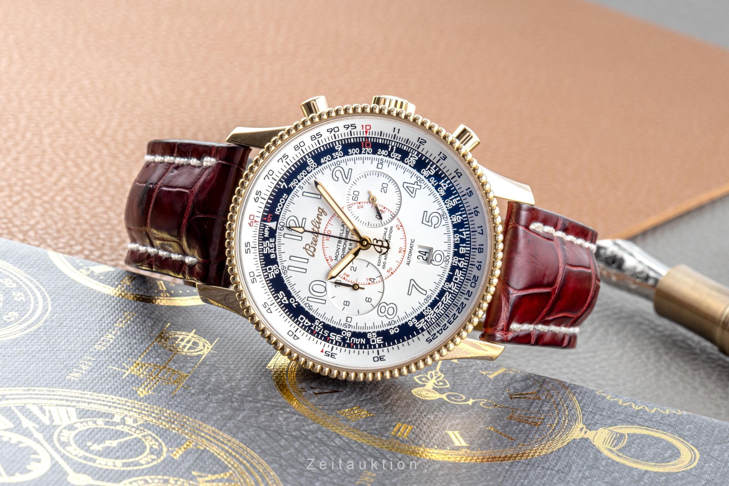 Breitling Montbrillant 1903 Chronograph 18K Gold Automatik K35330 Limitiert [2205225]