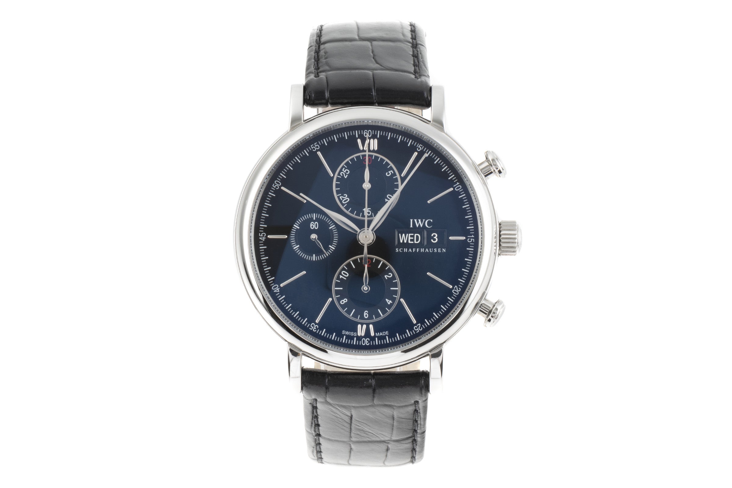 IWC Portofino chronographe acier automatique montre pour hommes IW3910 LP: 7100EUR  [2205292]