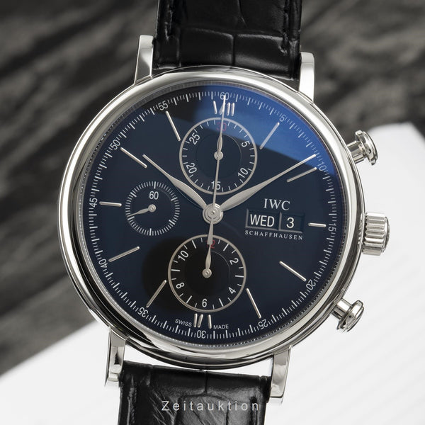 IWC Portofino chronographe acier automatique montre pour hommes IW3910 LP: 7100EUR  [2205292]