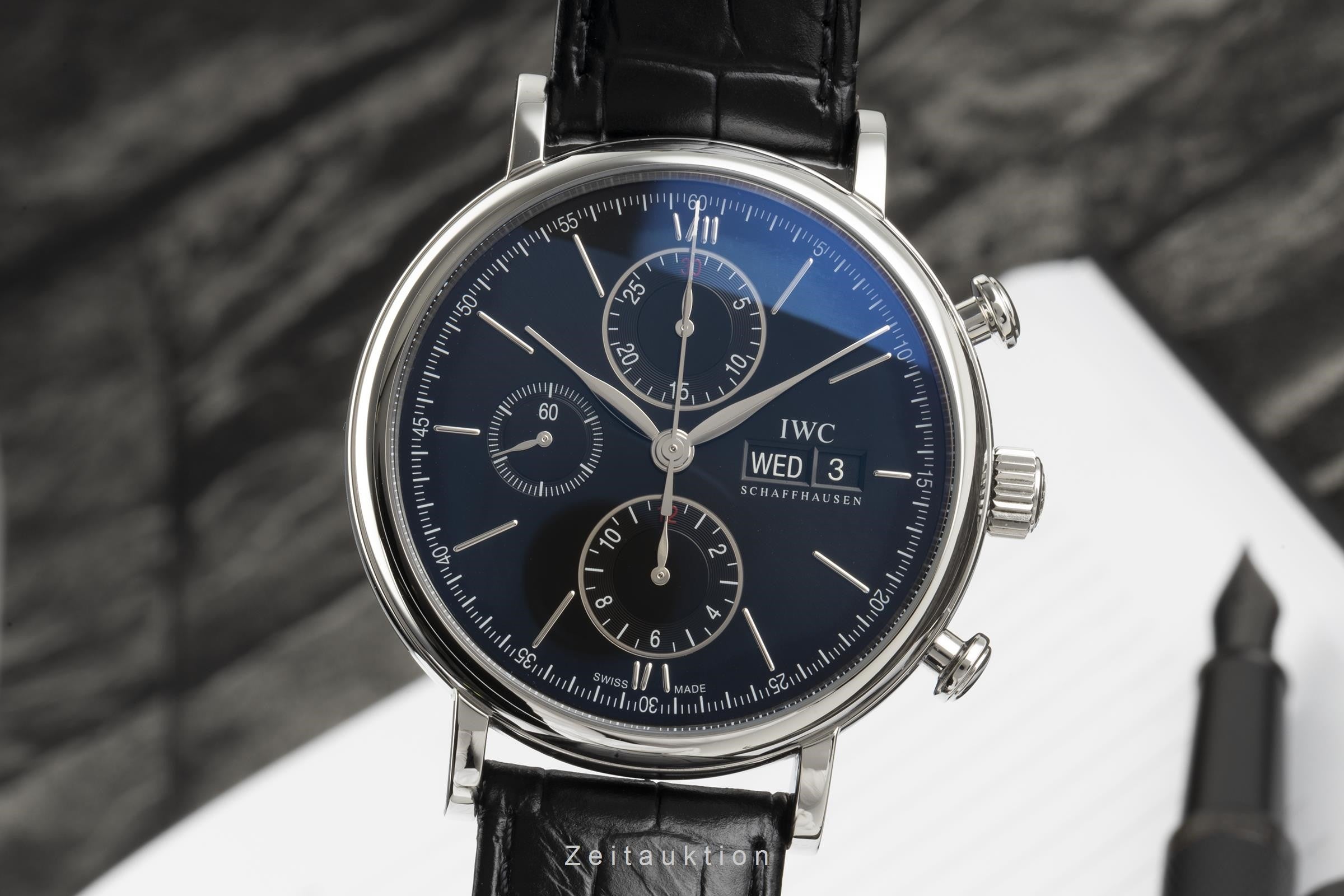 IWC Portofino cronografo acciaio automatismo orologio da uomo IW3910 LP: 7100EUR  [2205292]