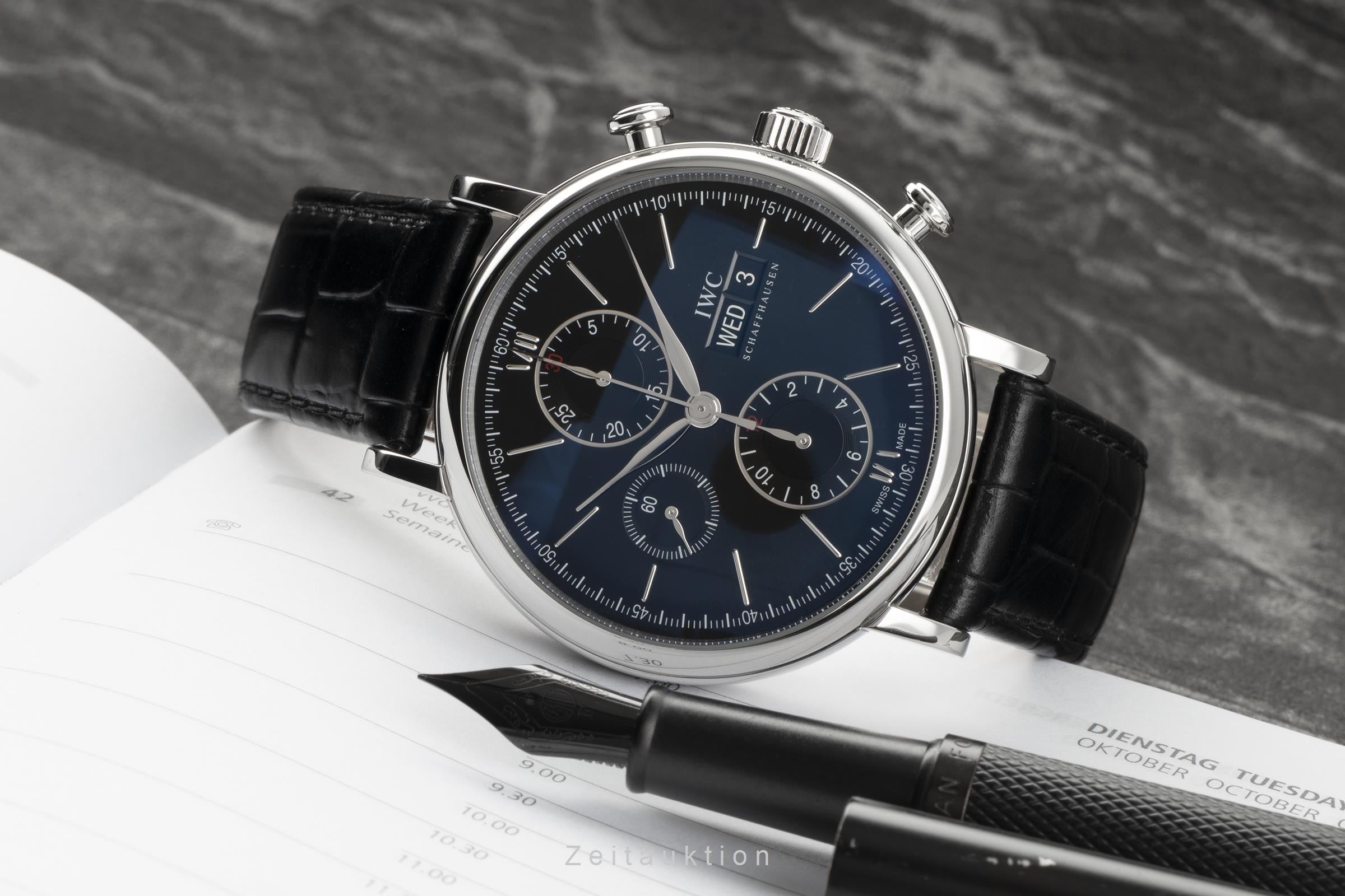 IWC Portofino chronographe acier automatique montre pour hommes IW3910 LP: 7100EUR  [2205292]