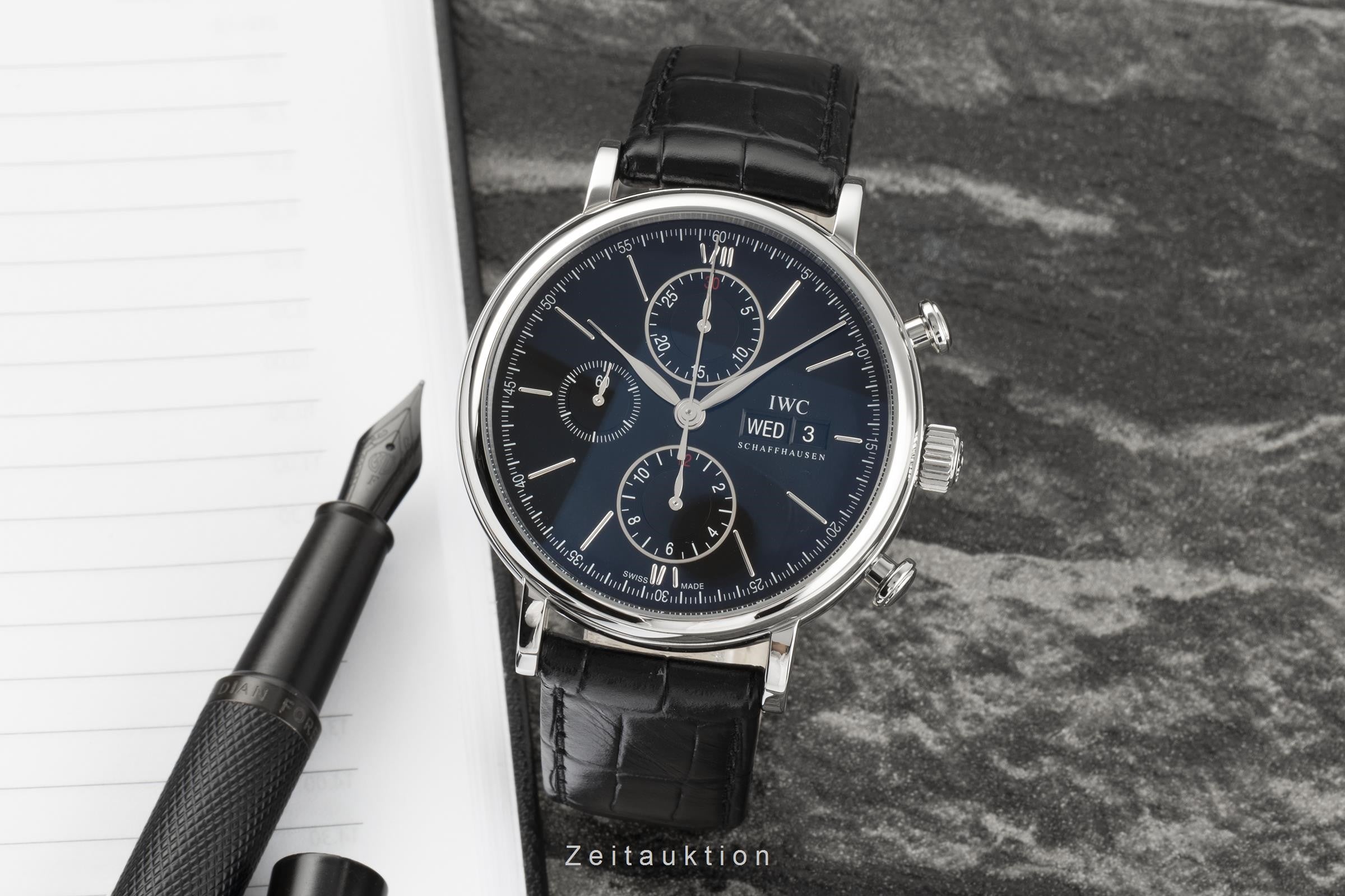 IWC Portofino chronographe acier automatique montre pour hommes IW3910 LP: 7100EUR  [2205292]