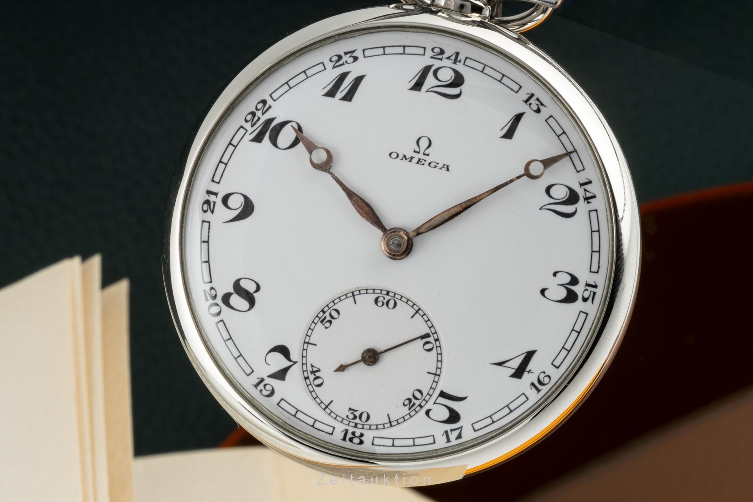 Omega Taschenuhr german silver manual winding pocket watch Vintage  [2205430]