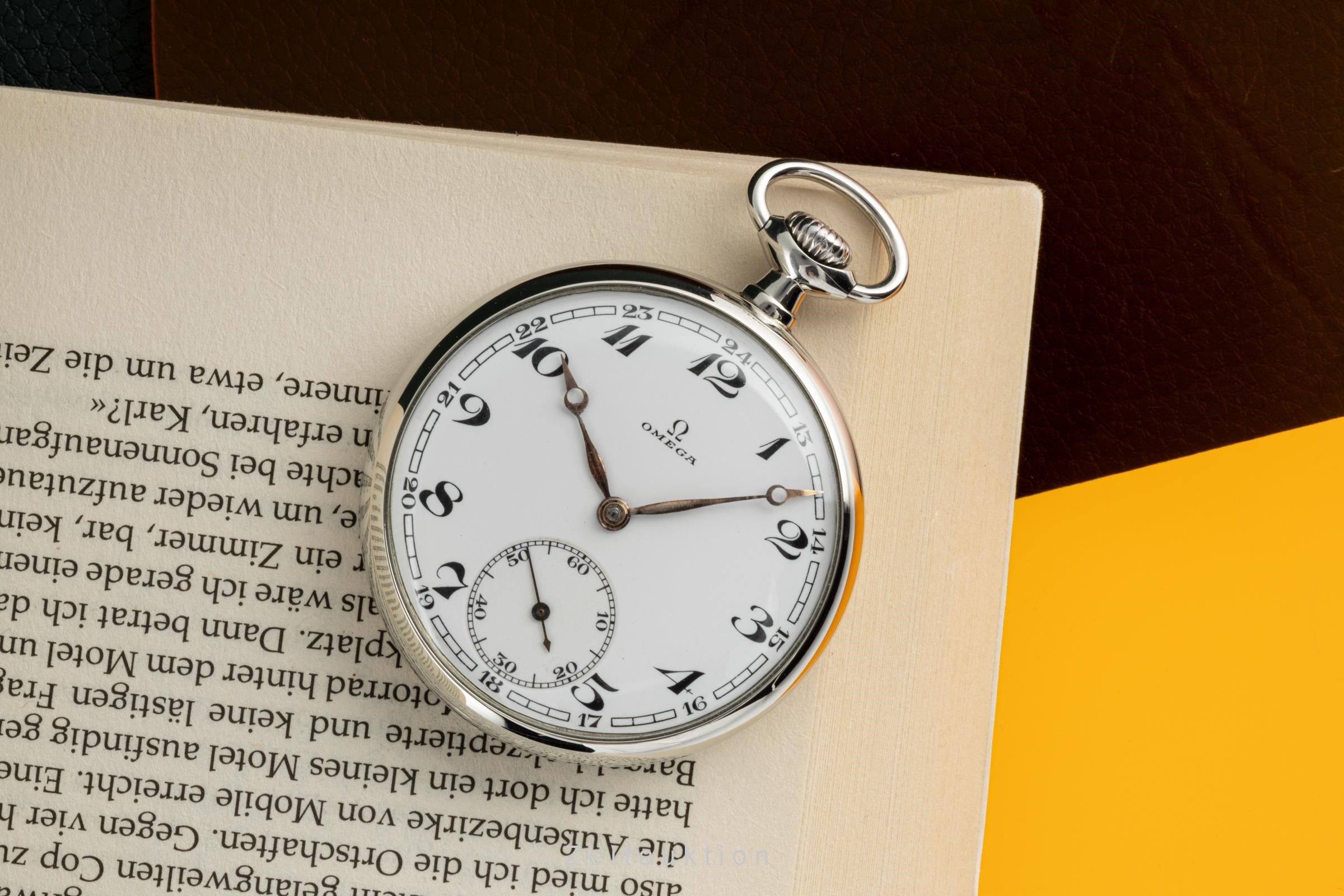 Omega Taschenuhr german silver manual winding