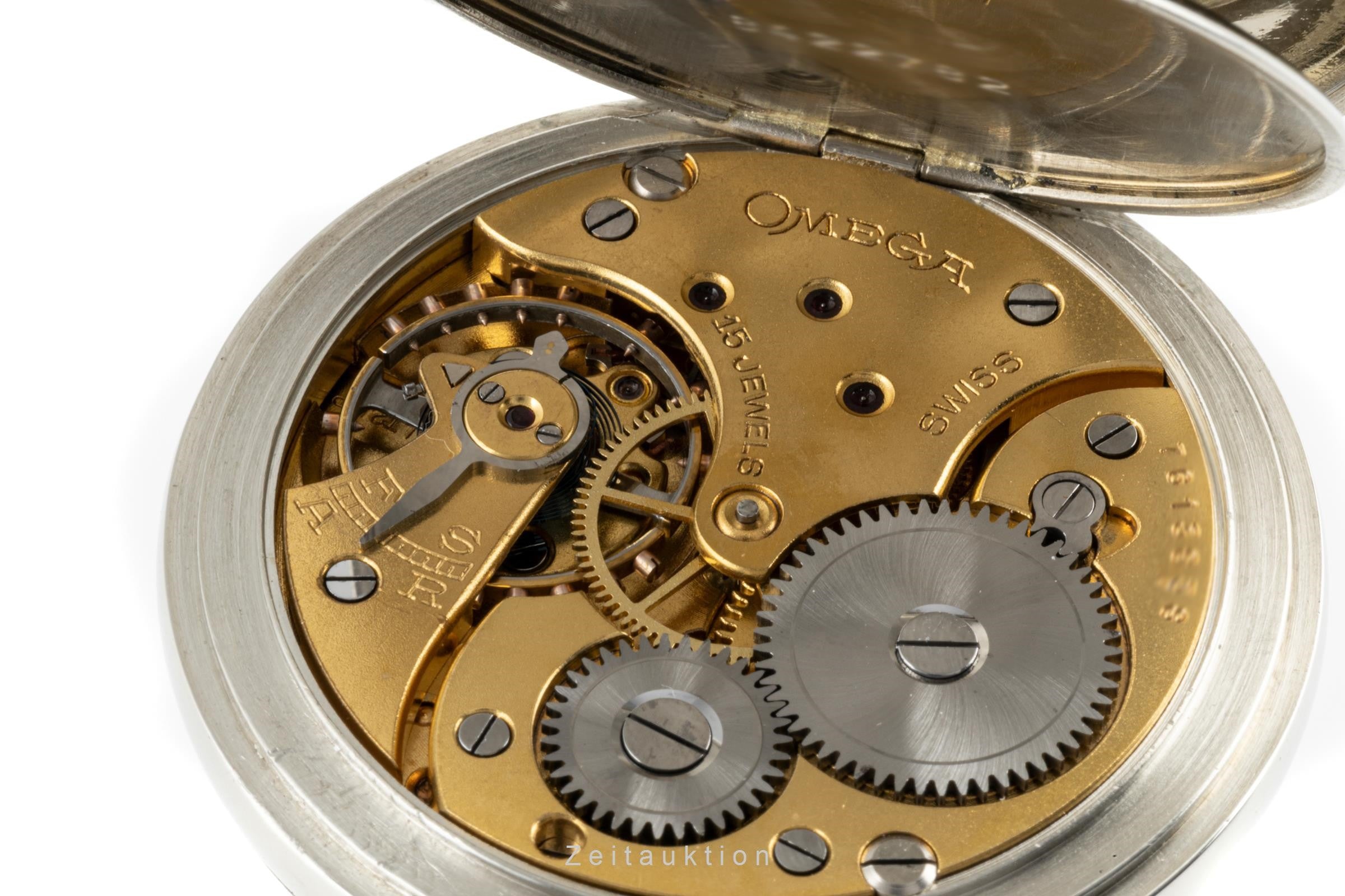 Omega Taschenuhr german silver manual winding