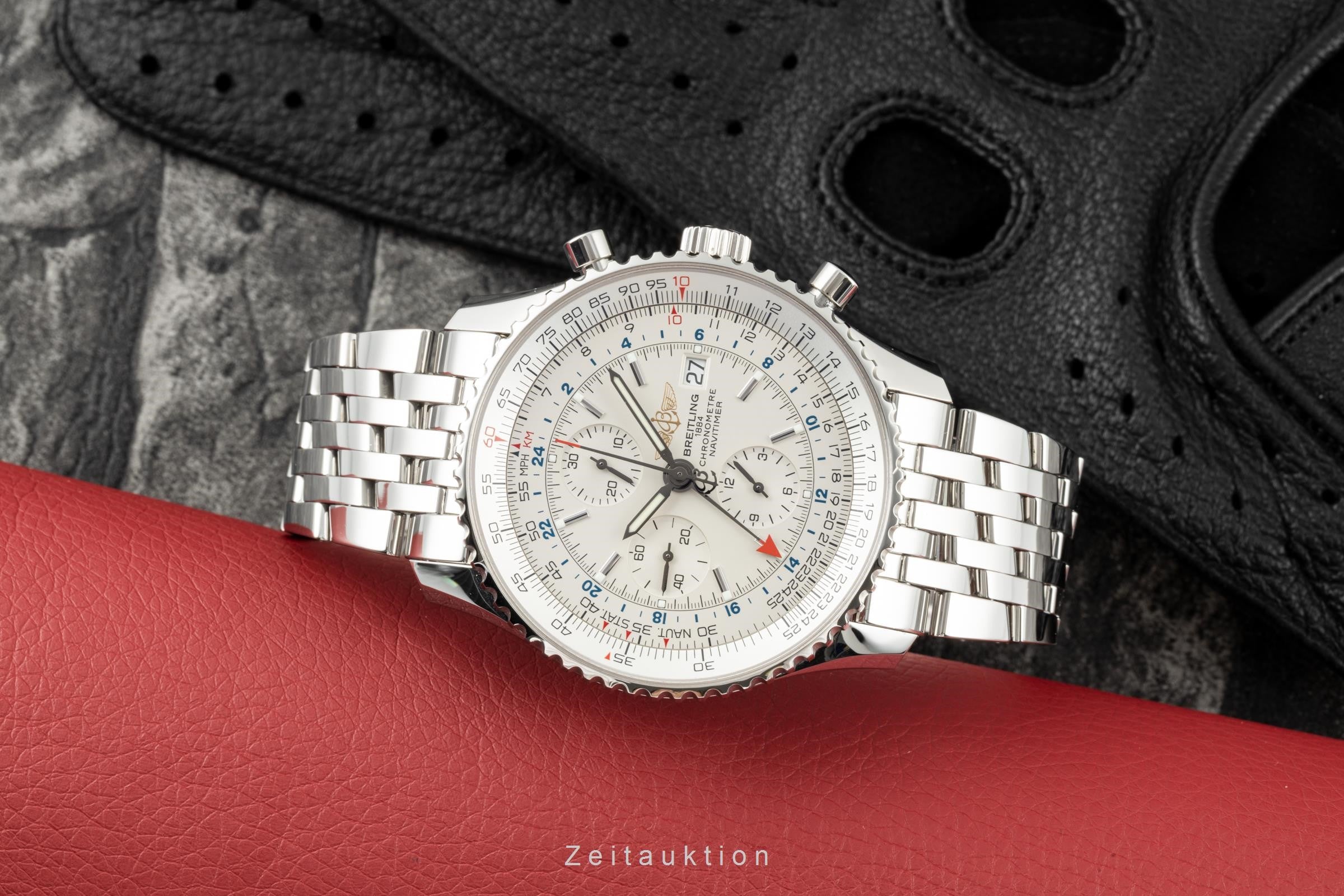 Breitling Navitimer World GMT 46 Chronograph Automatik Ref A24322 B&P VP: 6950 € [2205473]