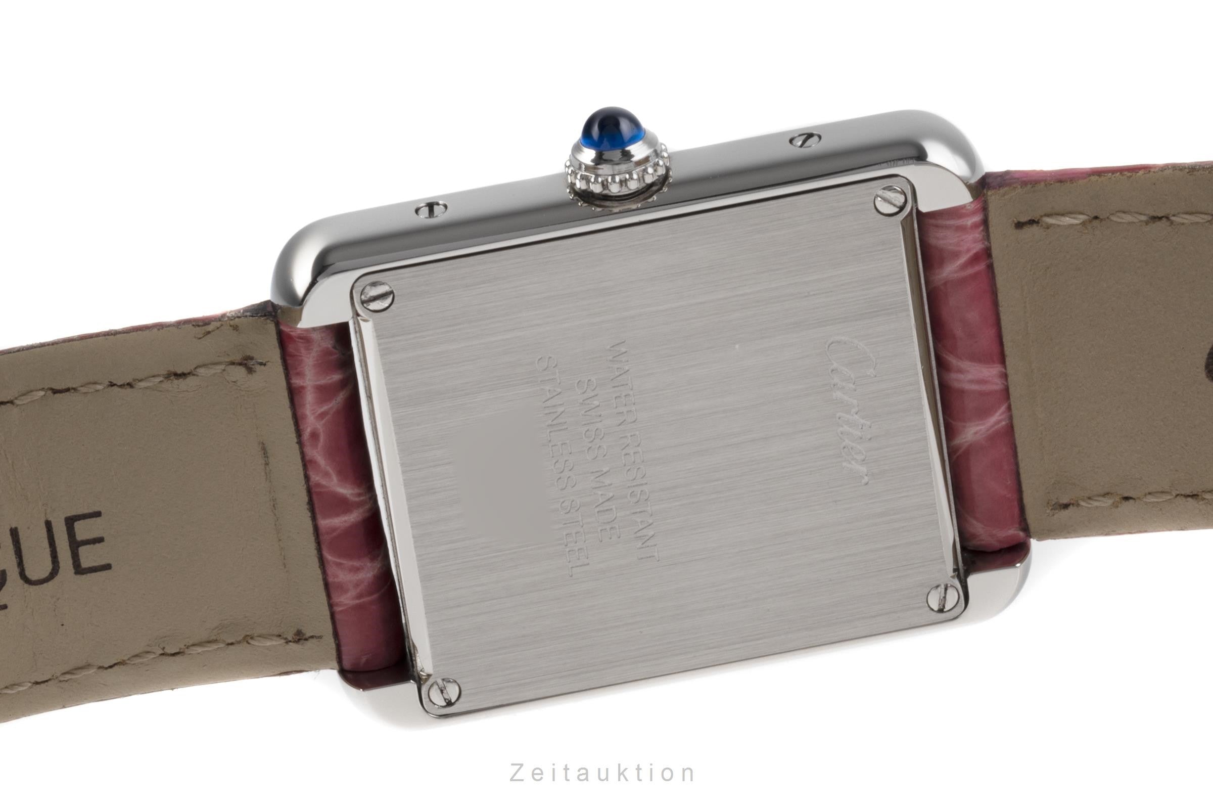 Cartier Tank Solo Edelstahl Damenuhr Saphirglas Ref. 3170 [2205742]