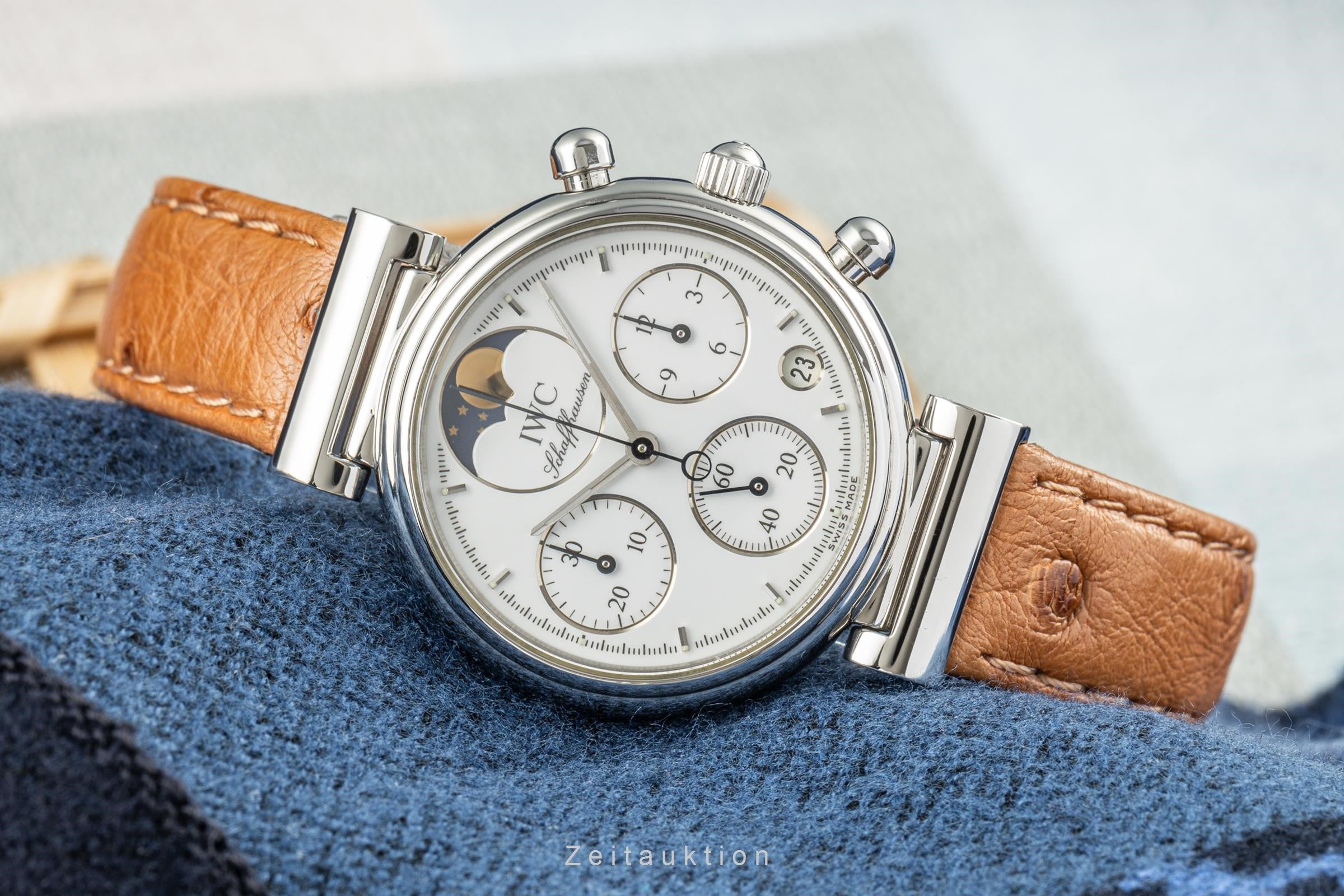 IWC Da Vinci chronographe acier quartz montre pour femmes 3735 LP: 9100EUR  [2205808]