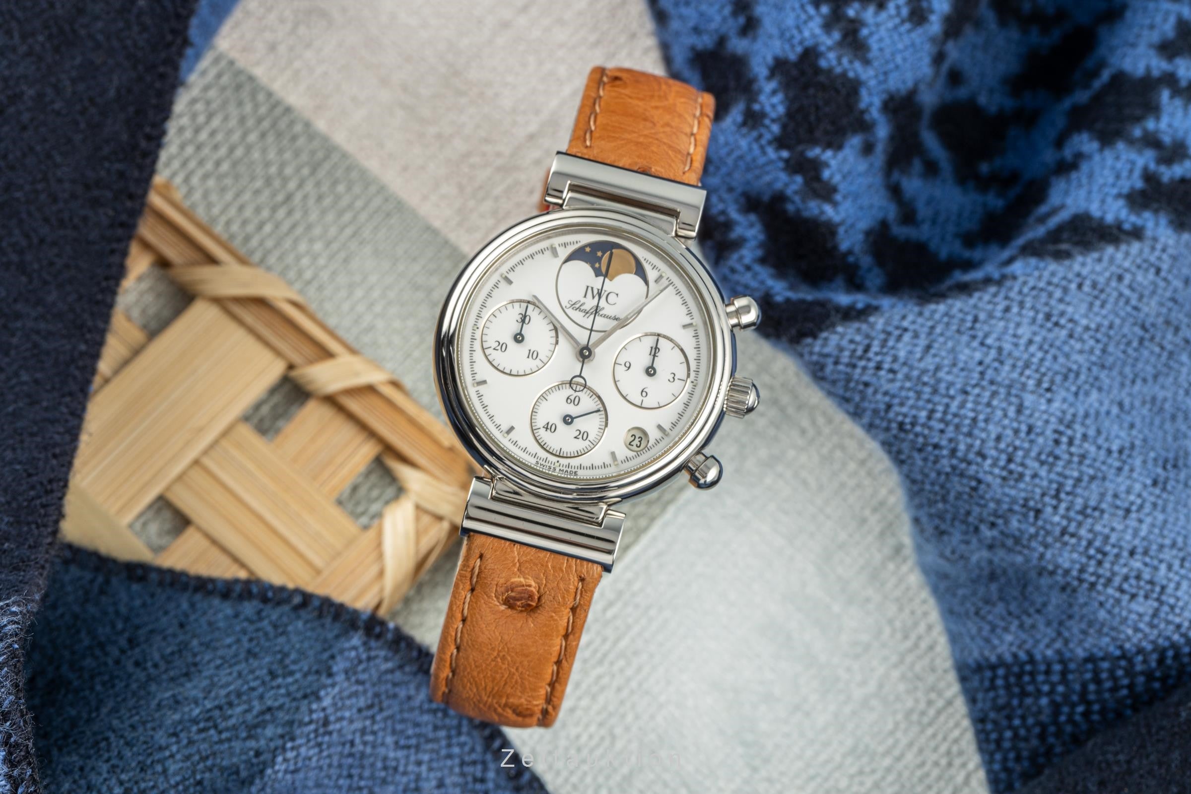 IWC Da Vinci chronographe acier quartz montre pour femmes 3735 LP: 9100EUR  [2205808]