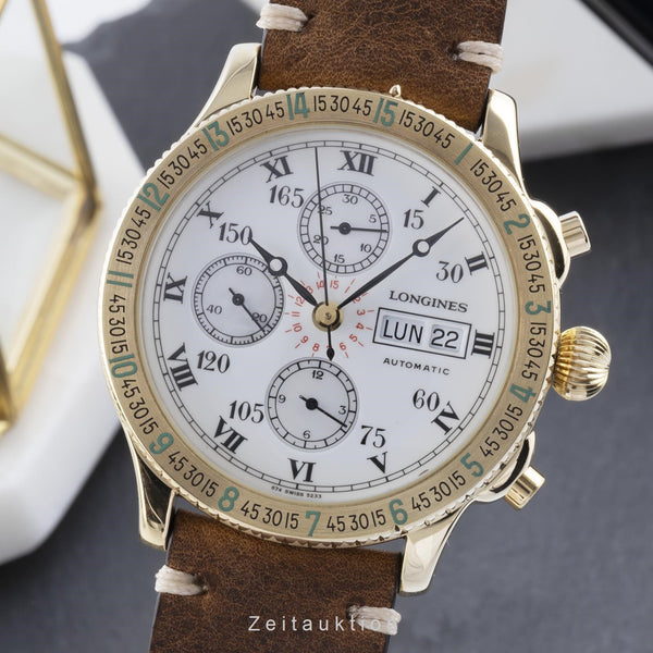 Longines Lindbergh cronografo oro 18 ct automatismo