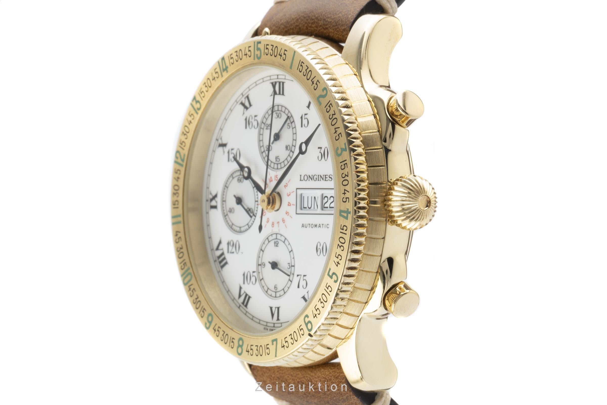 Longines Lindbergh chronograph 18 ct gold automatic men's watch L674.5233, 898 Limited  [2205885]