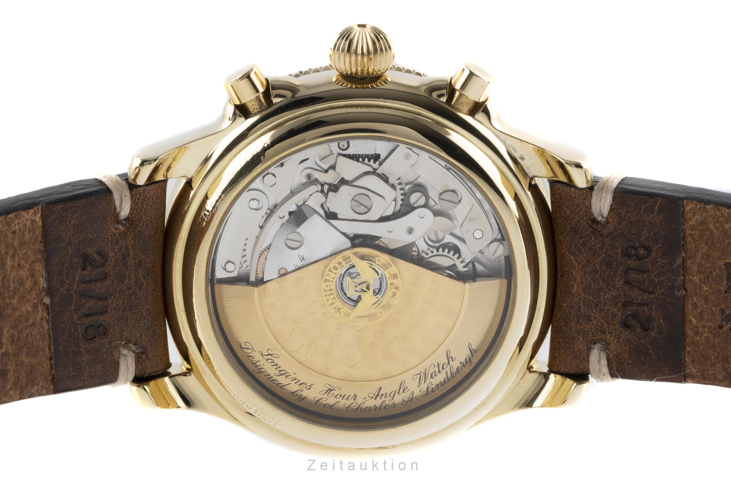 Longines Lindbergh cronógrafo oro de 18 quilates automático Kal. L