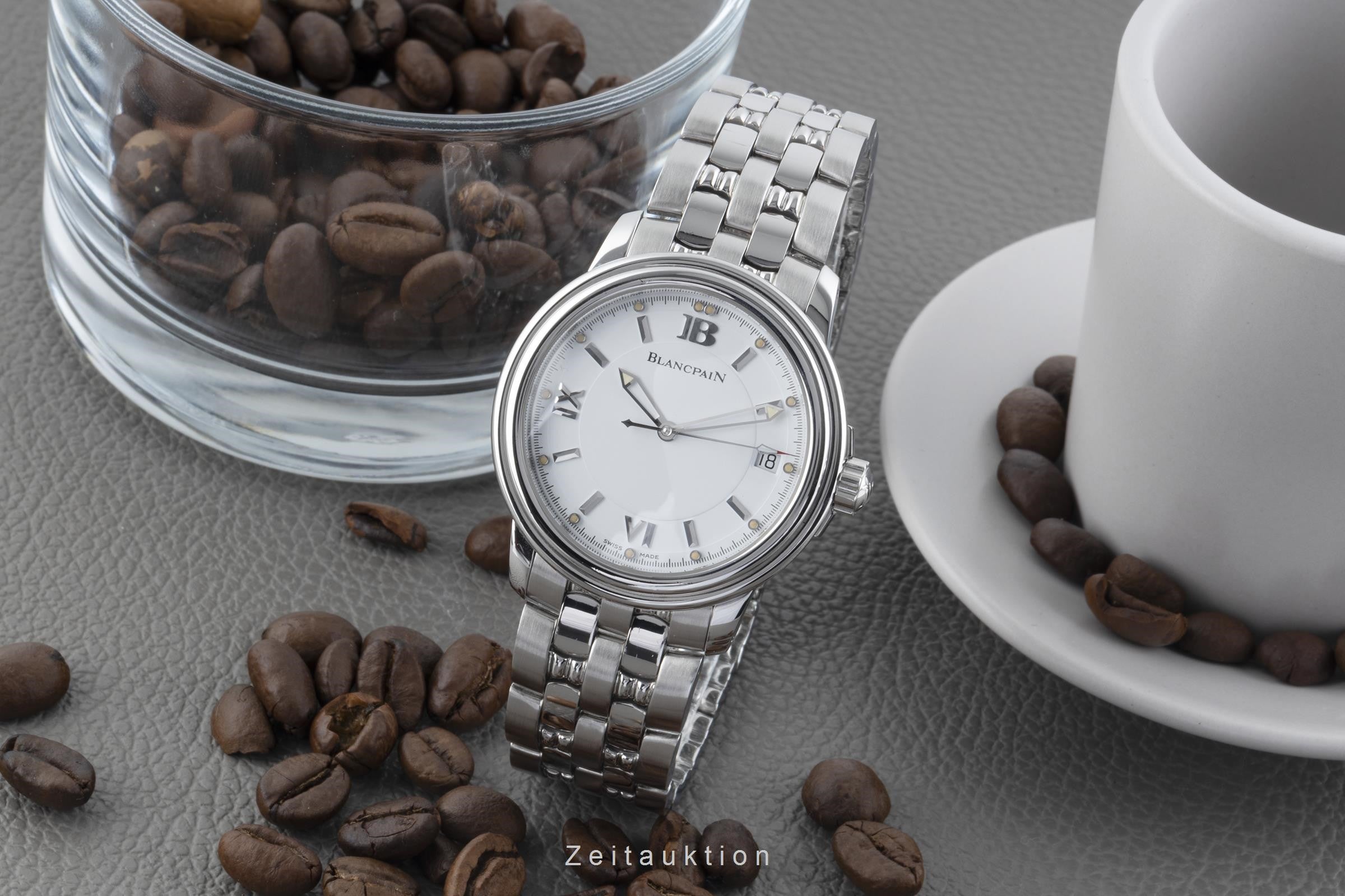 Blancpain Léman Ultra Slim Automatik Edelstahl Herrenuhr Ref. 2100-1127-11  [2205908]