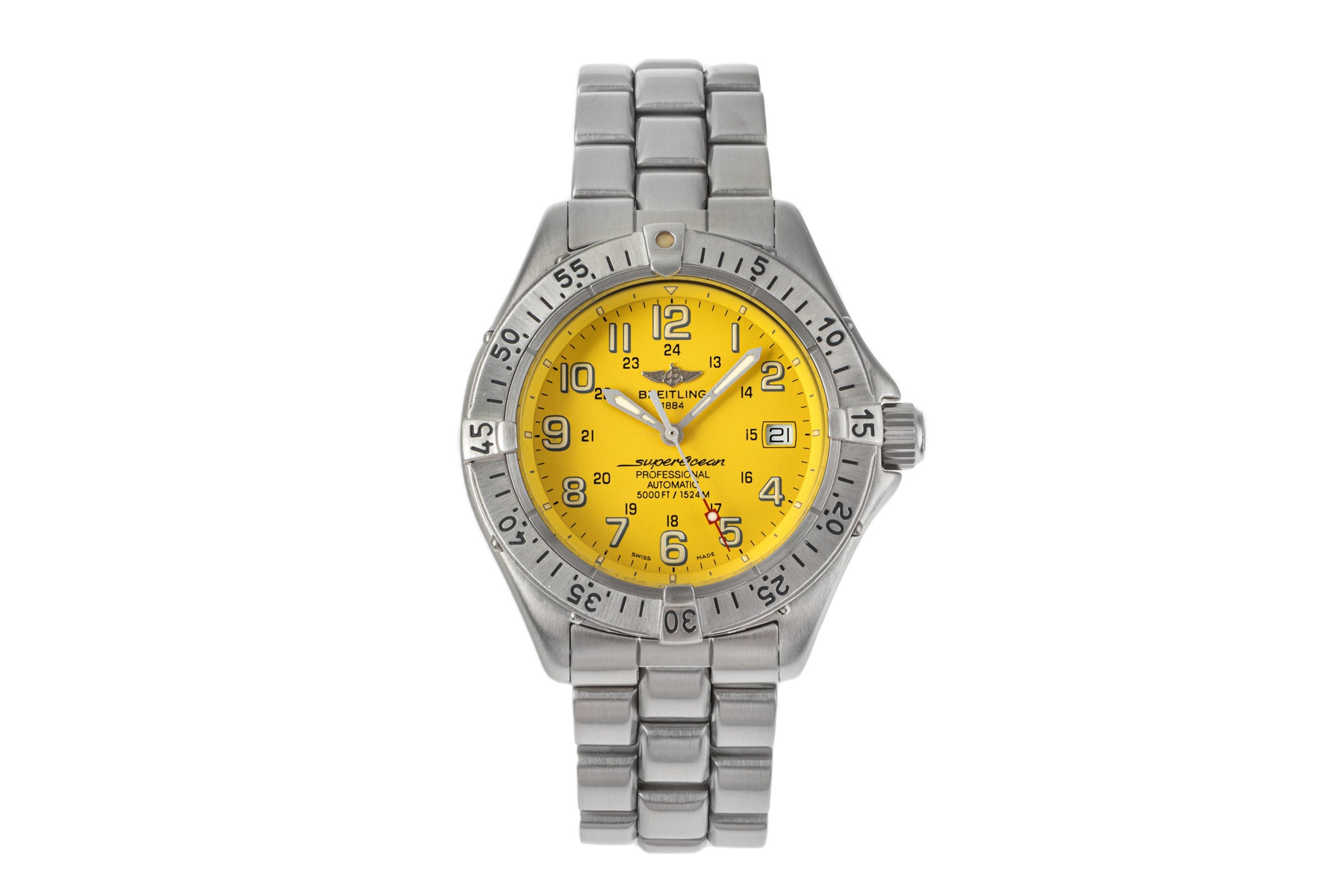 Breitling Superocean Yellow Edelstahl Automatik Herrenuhr A17045 VP: 4600,- € [2206020]