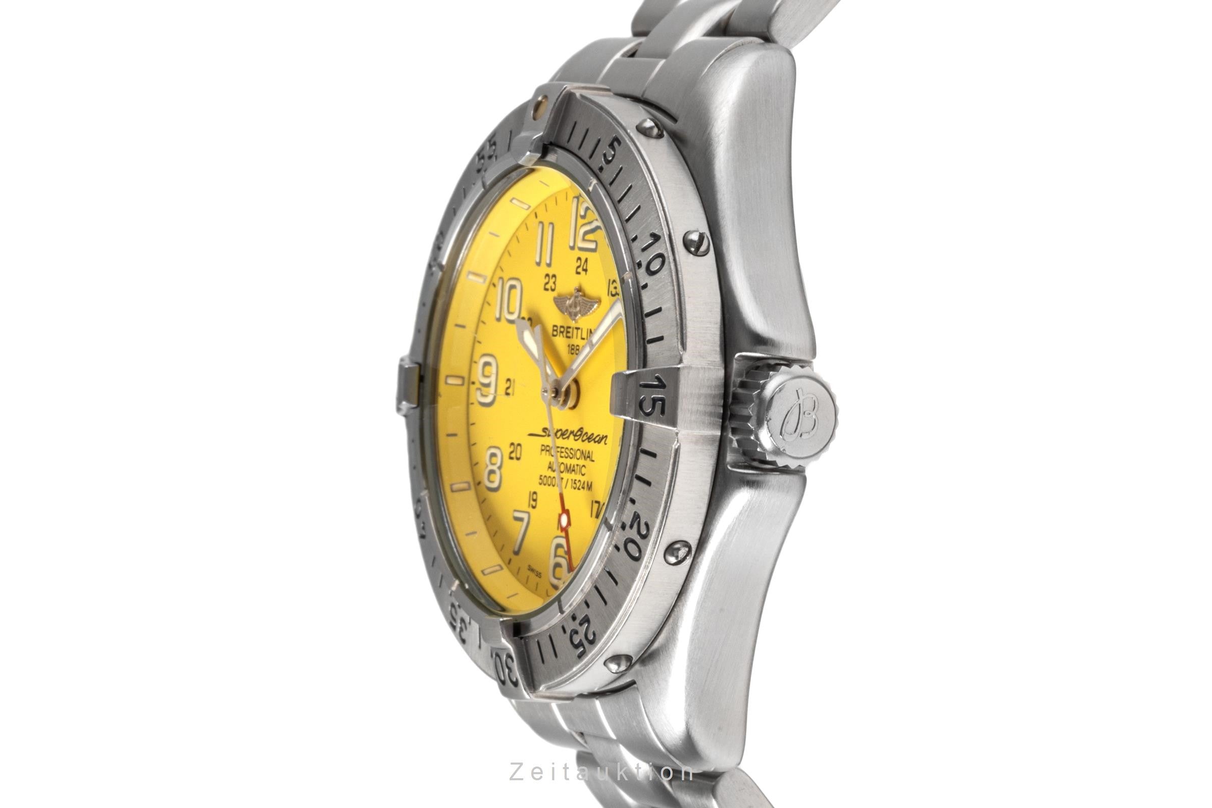 Breitling Superocean Yellow Edelstahl Automatik Herrenuhr A17045 VP: 4600,- € [2206020]