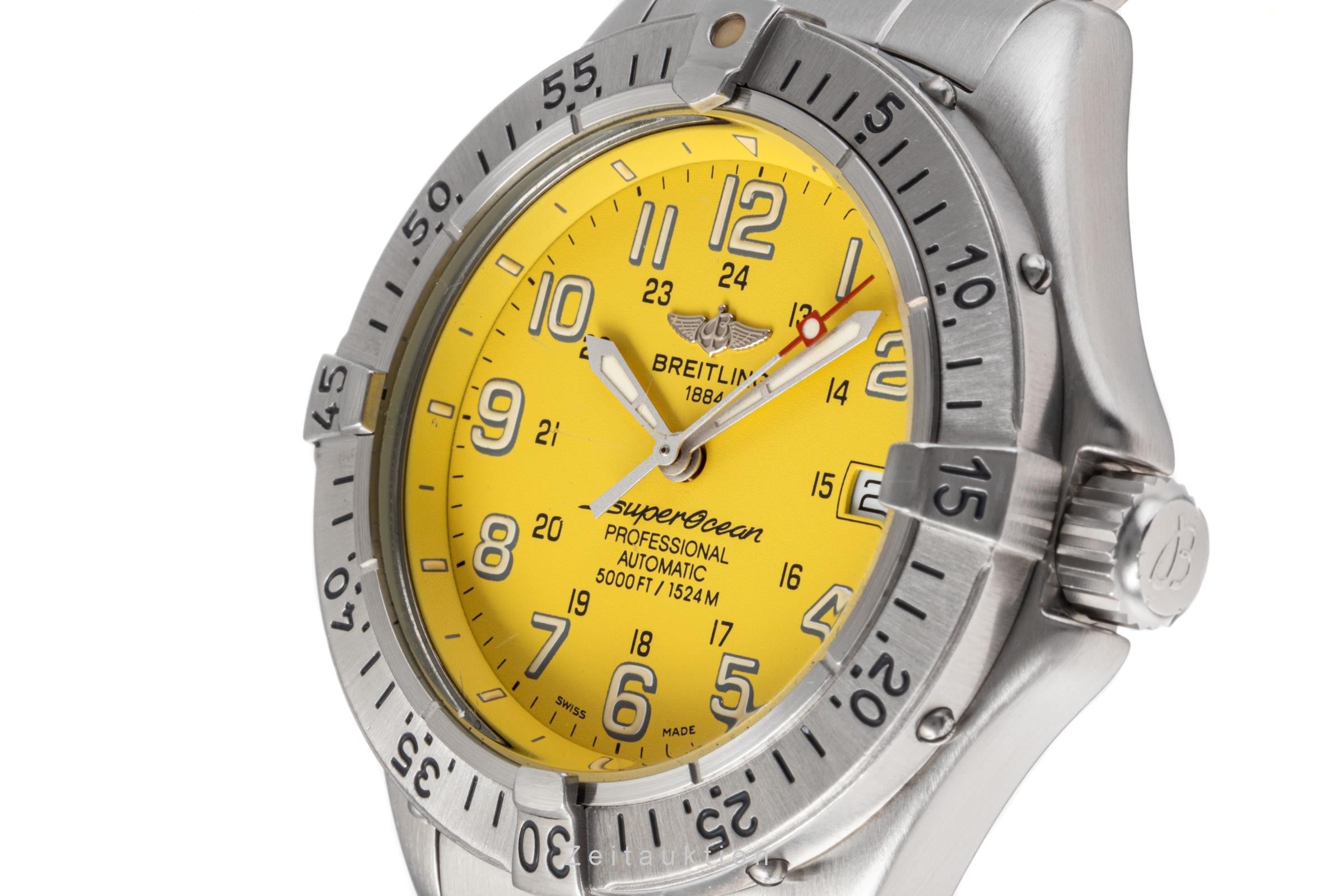 Breitling Superocean Yellow Edelstahl Automatik Herrenuhr A17045 VP: 4600,- € [2206020]
