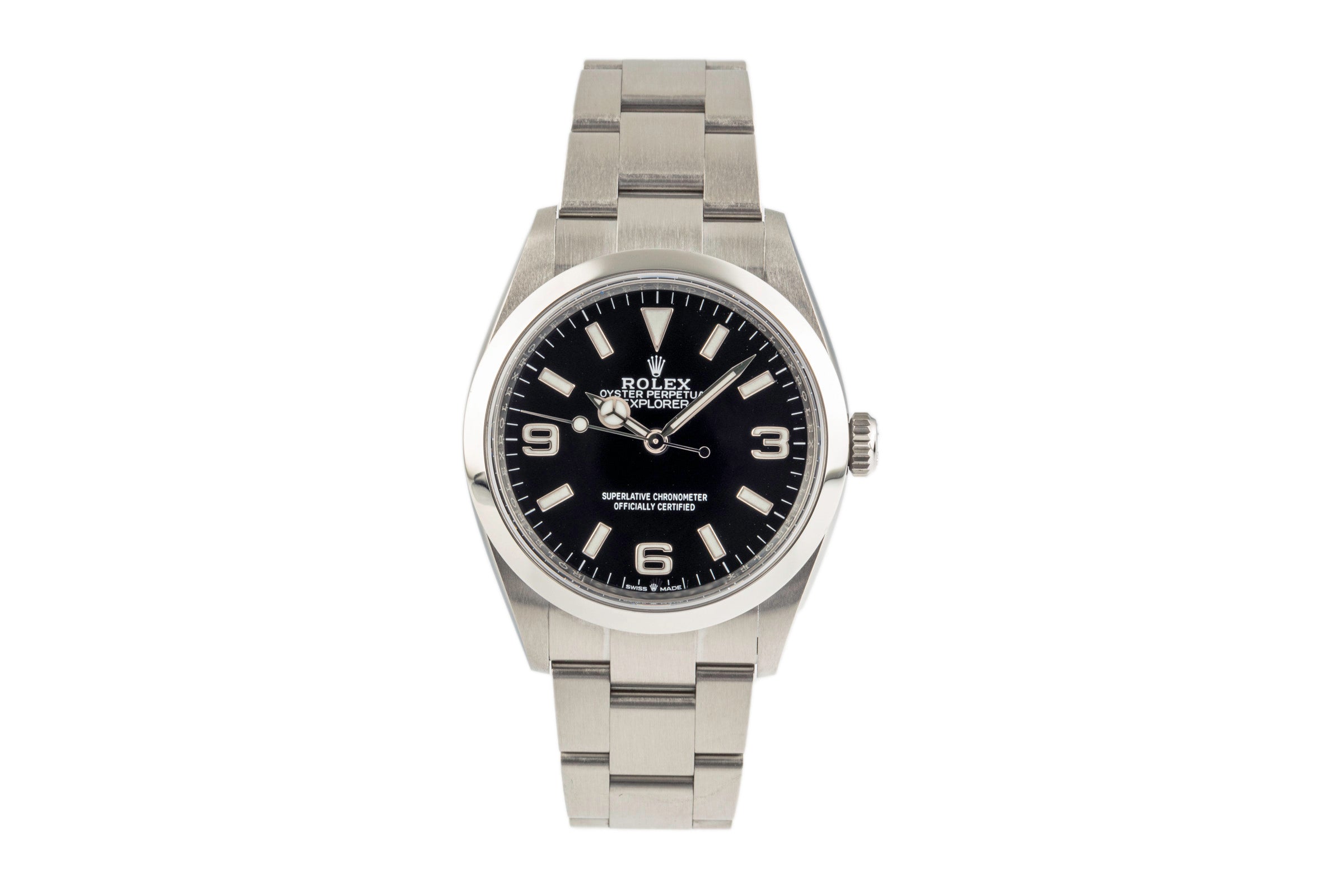 Rolex Explorer 36 Automatik Stahl Herrenuhr Oyster Perpetual Ref 124270 B&P 2022 [2206042]