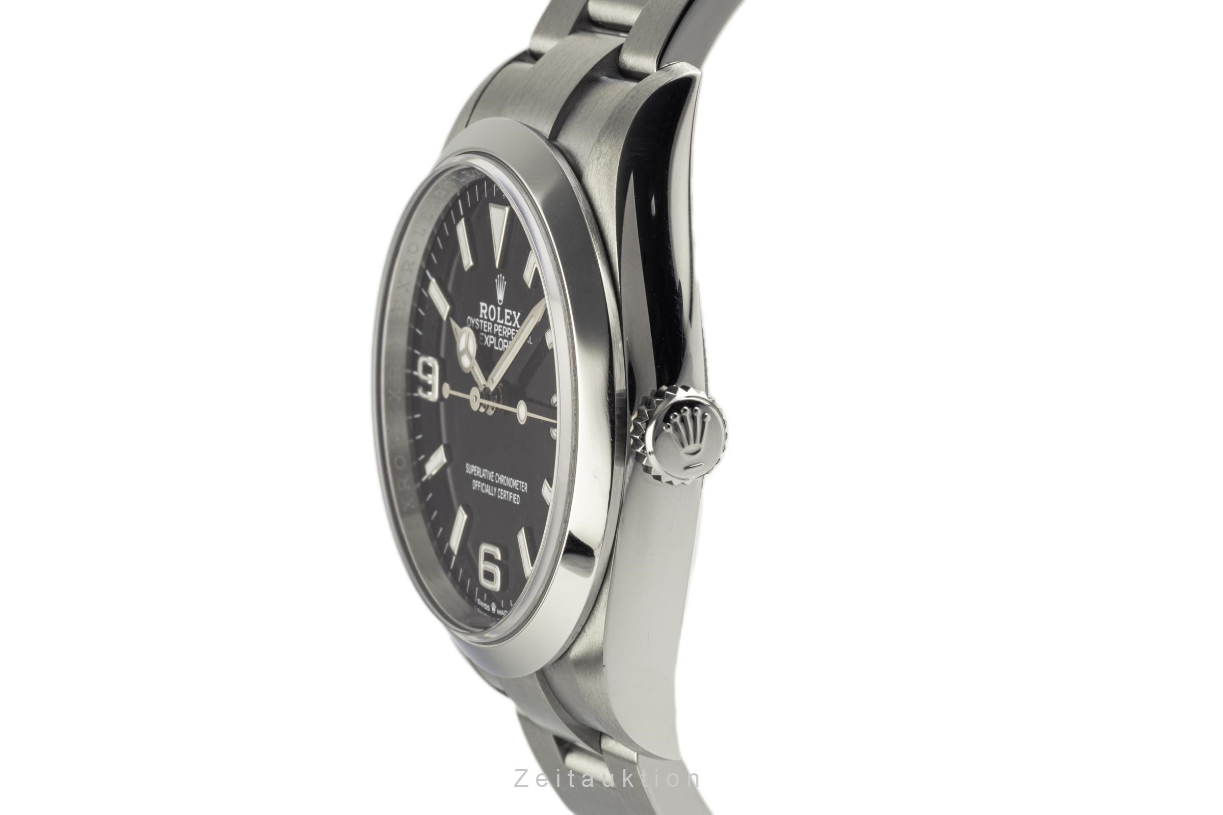 Rolex Explorer 36 Automatik Stahl Herrenuhr Oyster Perpetual Ref 124270 B&P 2022 [2206042]