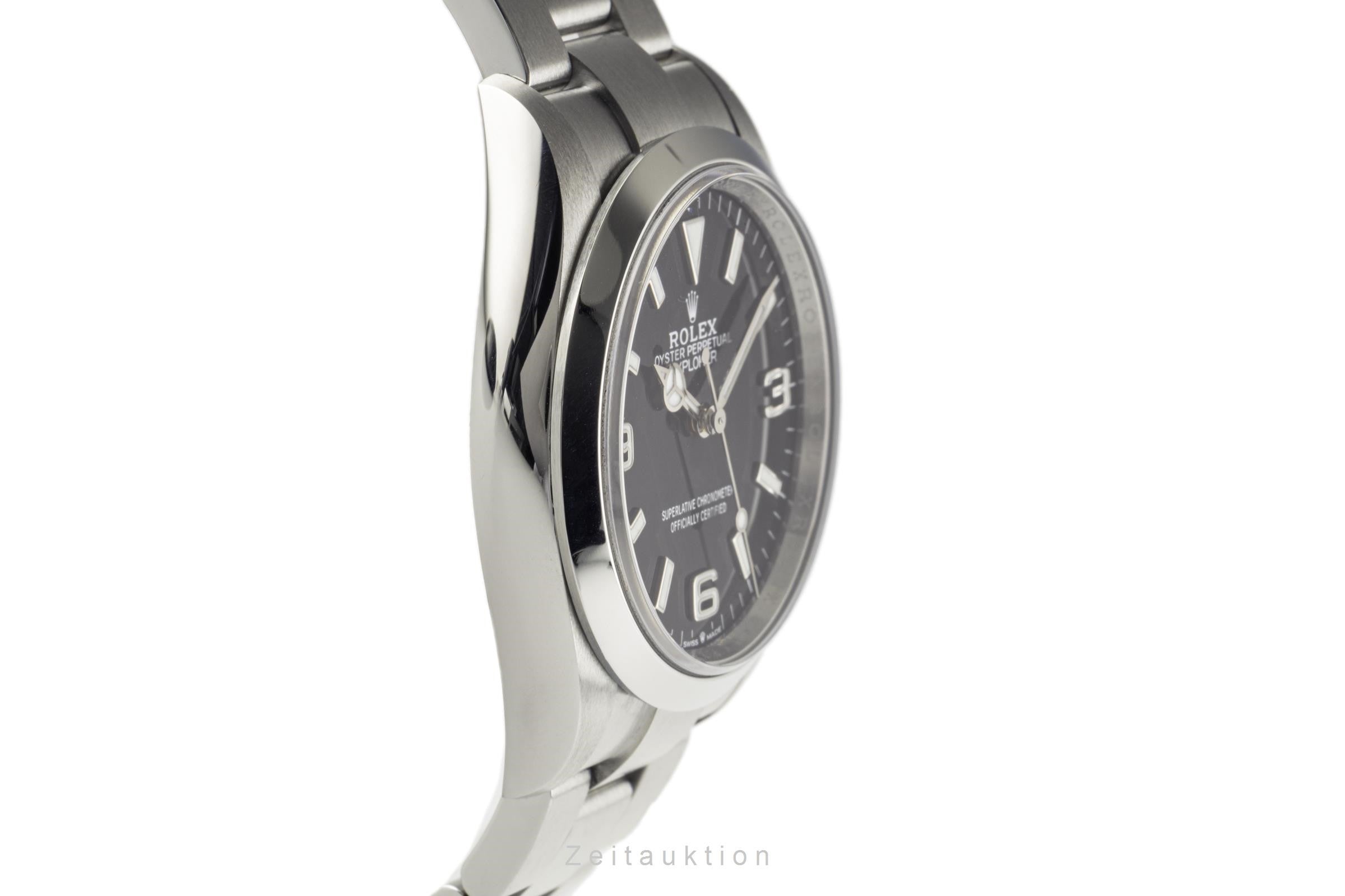 Rolex Explorer 36 Automatik Stahl Herrenuhr Oyster Perpetual Ref 124270 B&P 2022 [2206042]