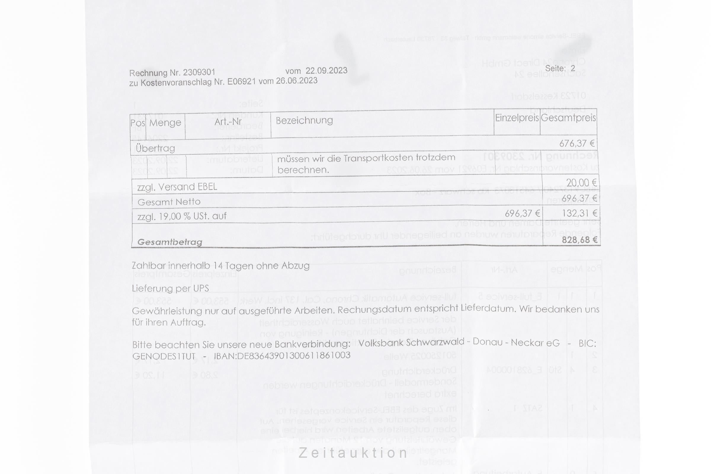 Ebel Le Modulor chronograph steel automatic men's watch E9137240  [2206145]