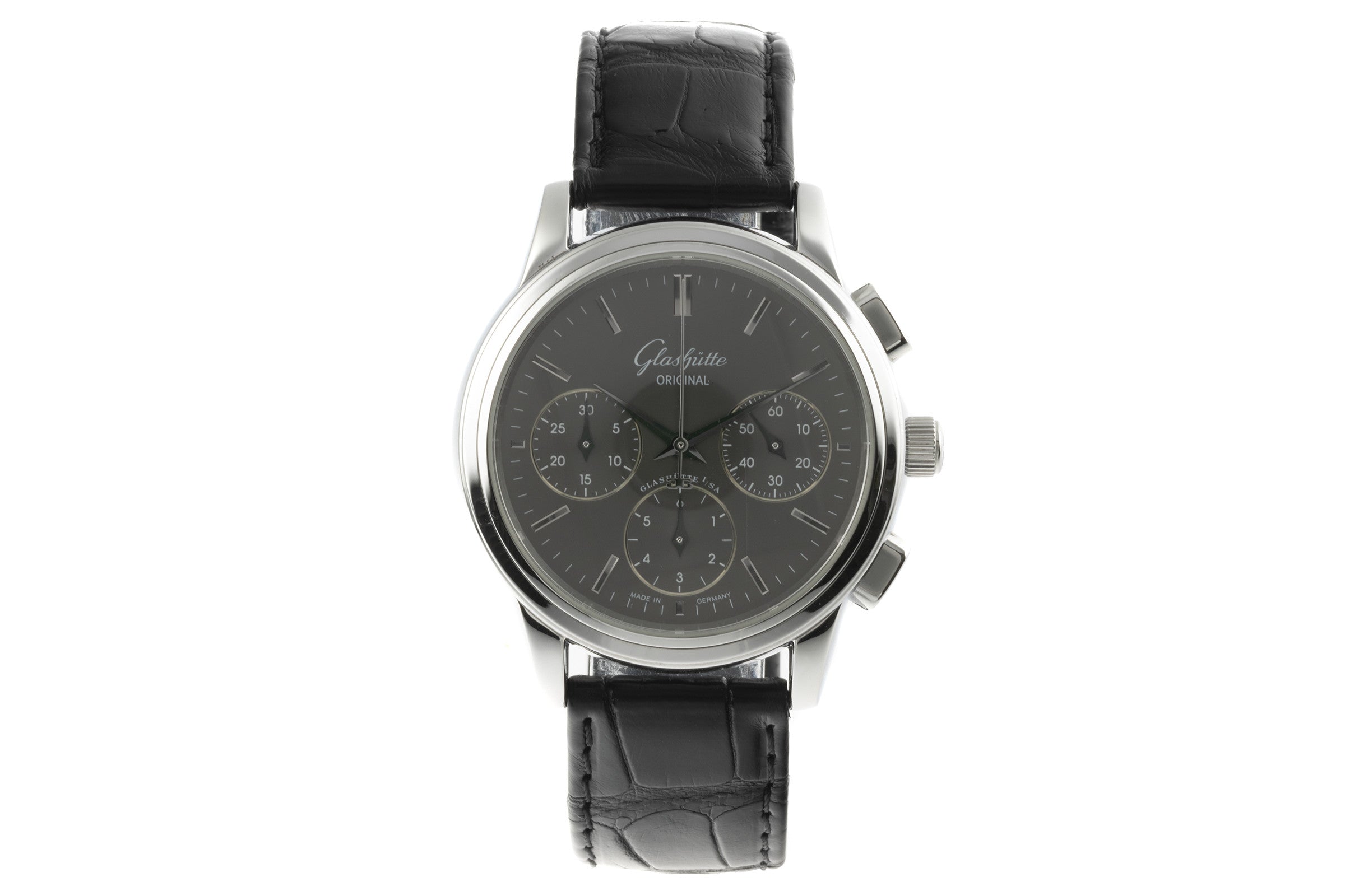 Glashütte Senator Chronograph Stahl Automatik Ref. 39-31-14-23-04 VP: 8200,- € [2206236]