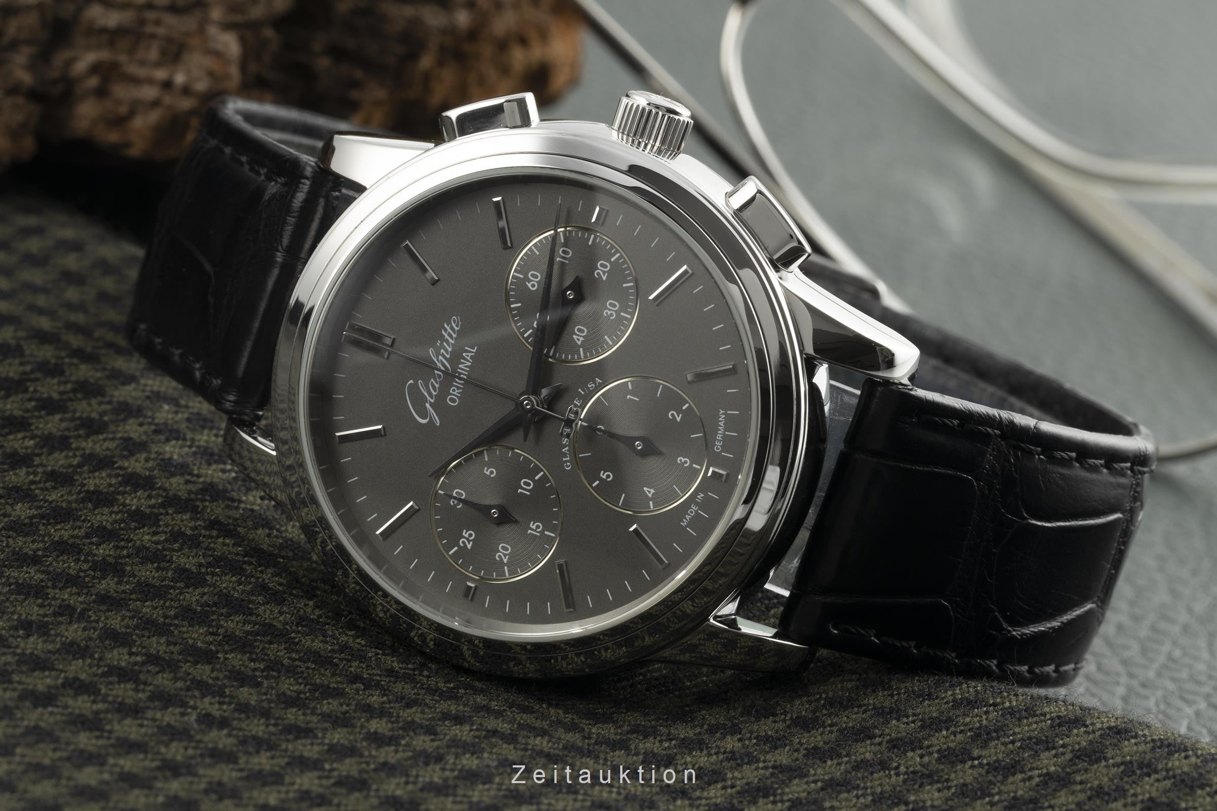 Glashütte Senator Chronograph Stahl Automatik Ref. 39-31-14-23-04 VP: 8200,- € [2206236]