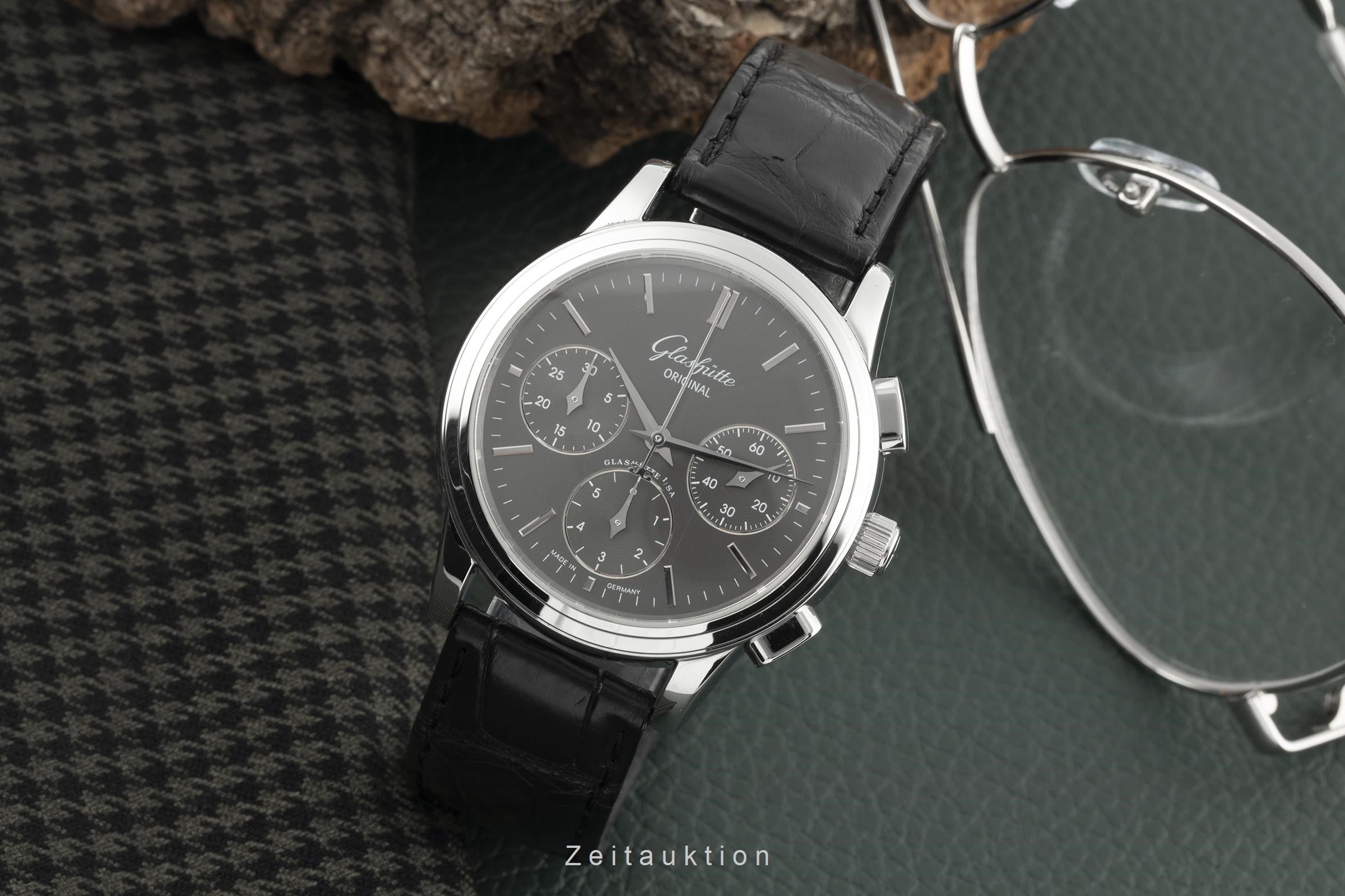 Glashütte Senator Chronograph Stahl Automatik Ref. 39-31-14-23-04 VP: 8200,- € [2206236]