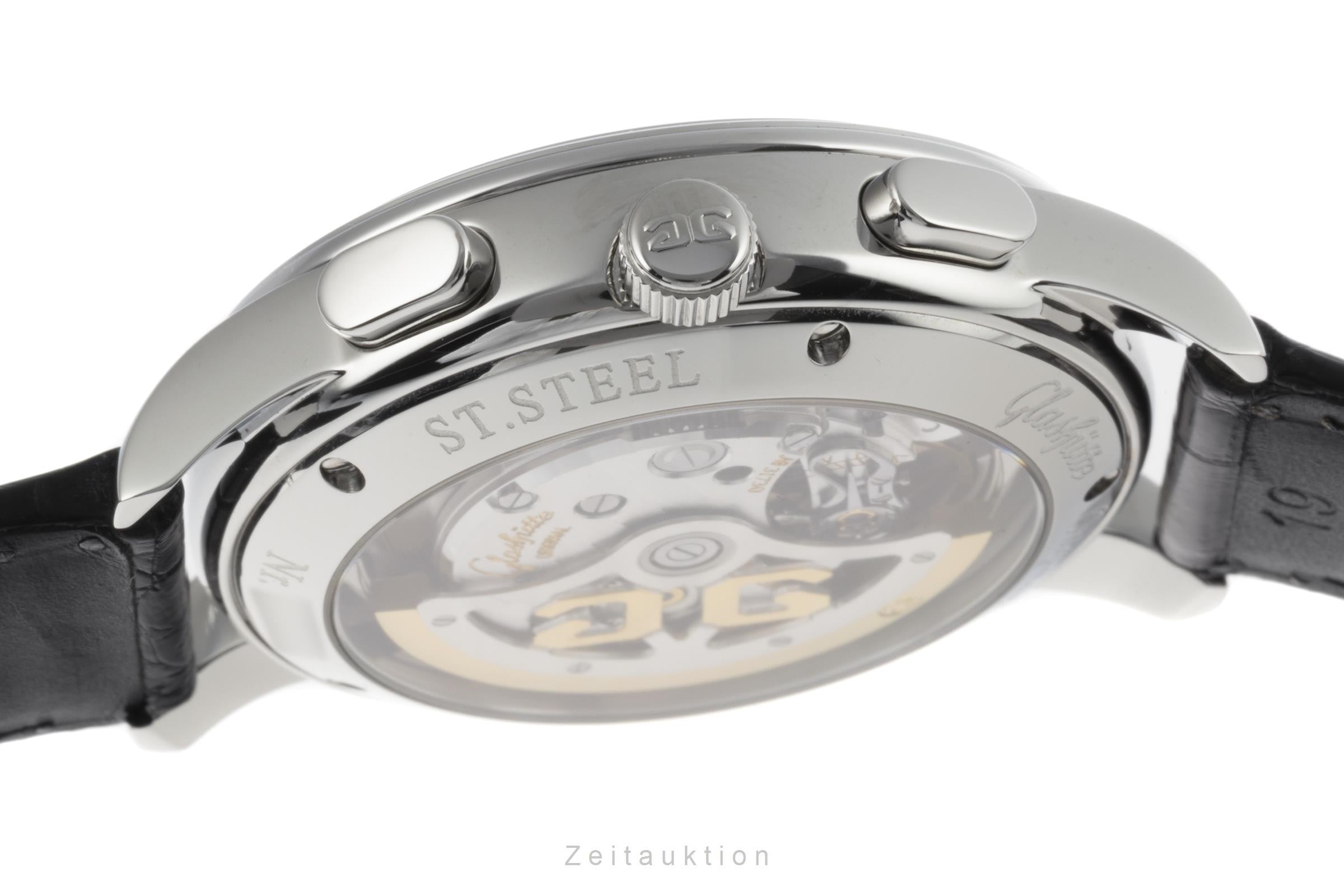 Glashütte Senator Chronograph Stahl Automatik Ref. 39-31-14-23-04 VP: 8200,- € [2206236]