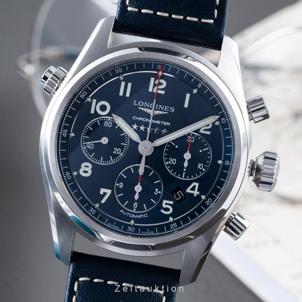 Longines Spirit cronógrafo acero automático reloj para caballeros L3.820.4.93.0, L3.820.4 LP: 2900EUR  [2206242]