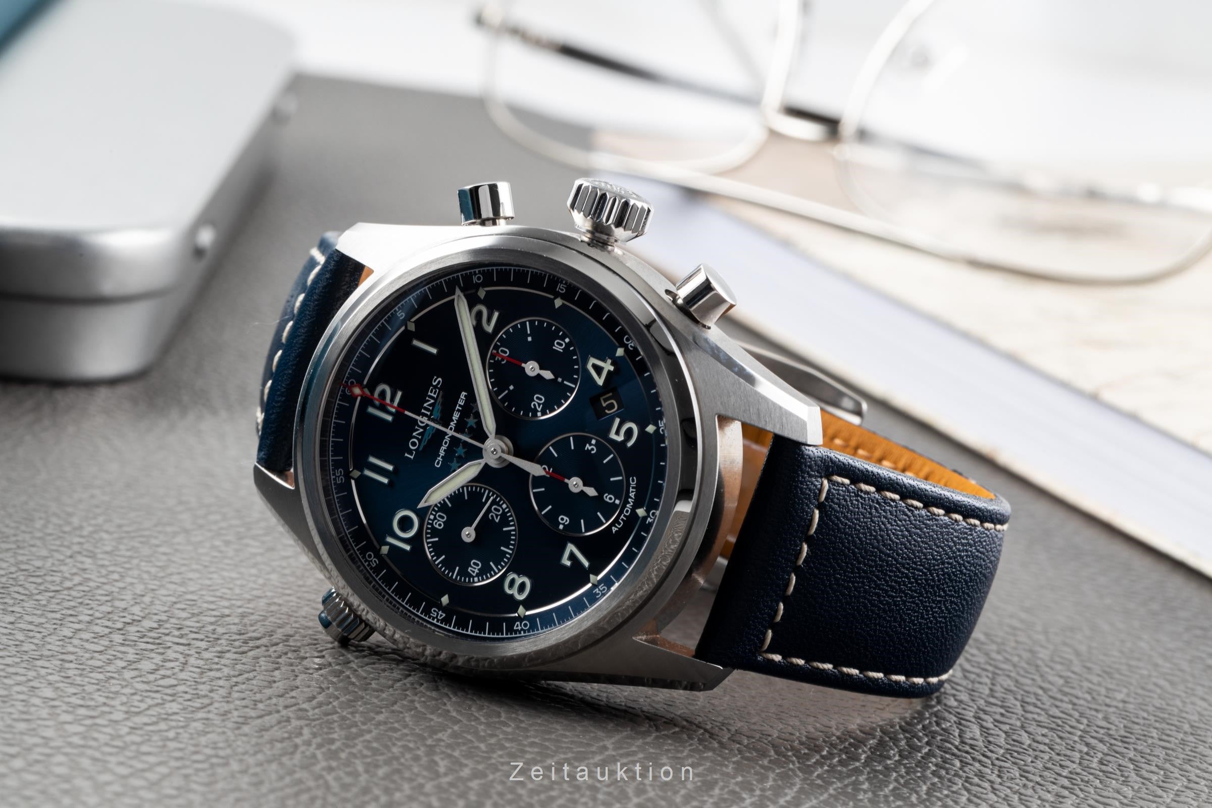 Longines Spirit cronógrafo acero automático reloj para caballeros L3.820.4.93.0, L3.820.4 LP: 2900EUR  [2206242]