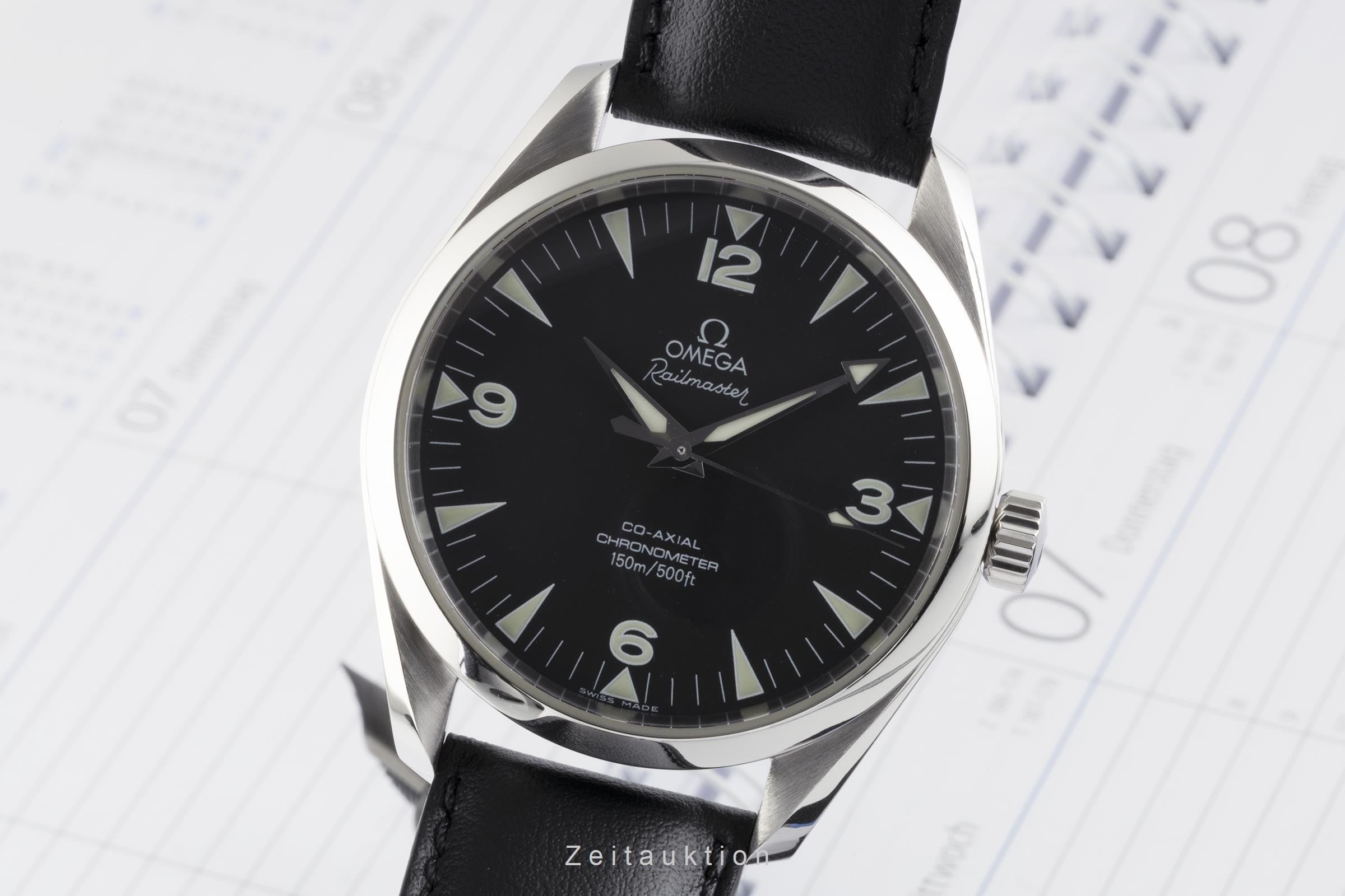 Omega Railmaster steel automatic men's watch 2502.52.00 LP: 6000EUR  [2206340]