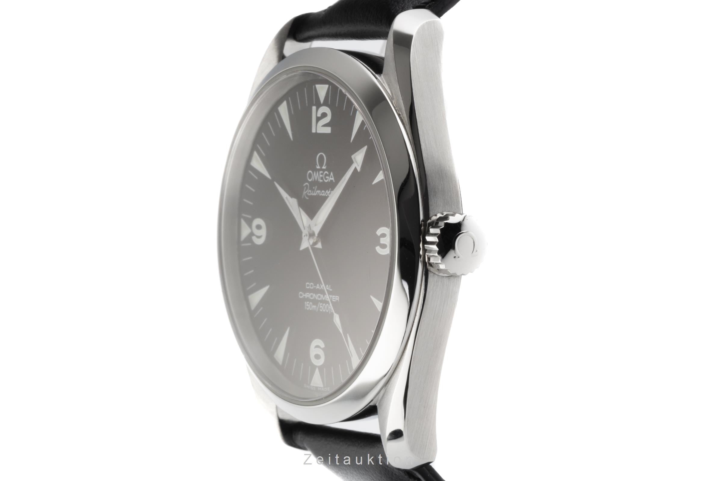 Omega Railmaster acero automático reloj para caballeros 2502.52.00 LP: 6000EUR  [2206340]