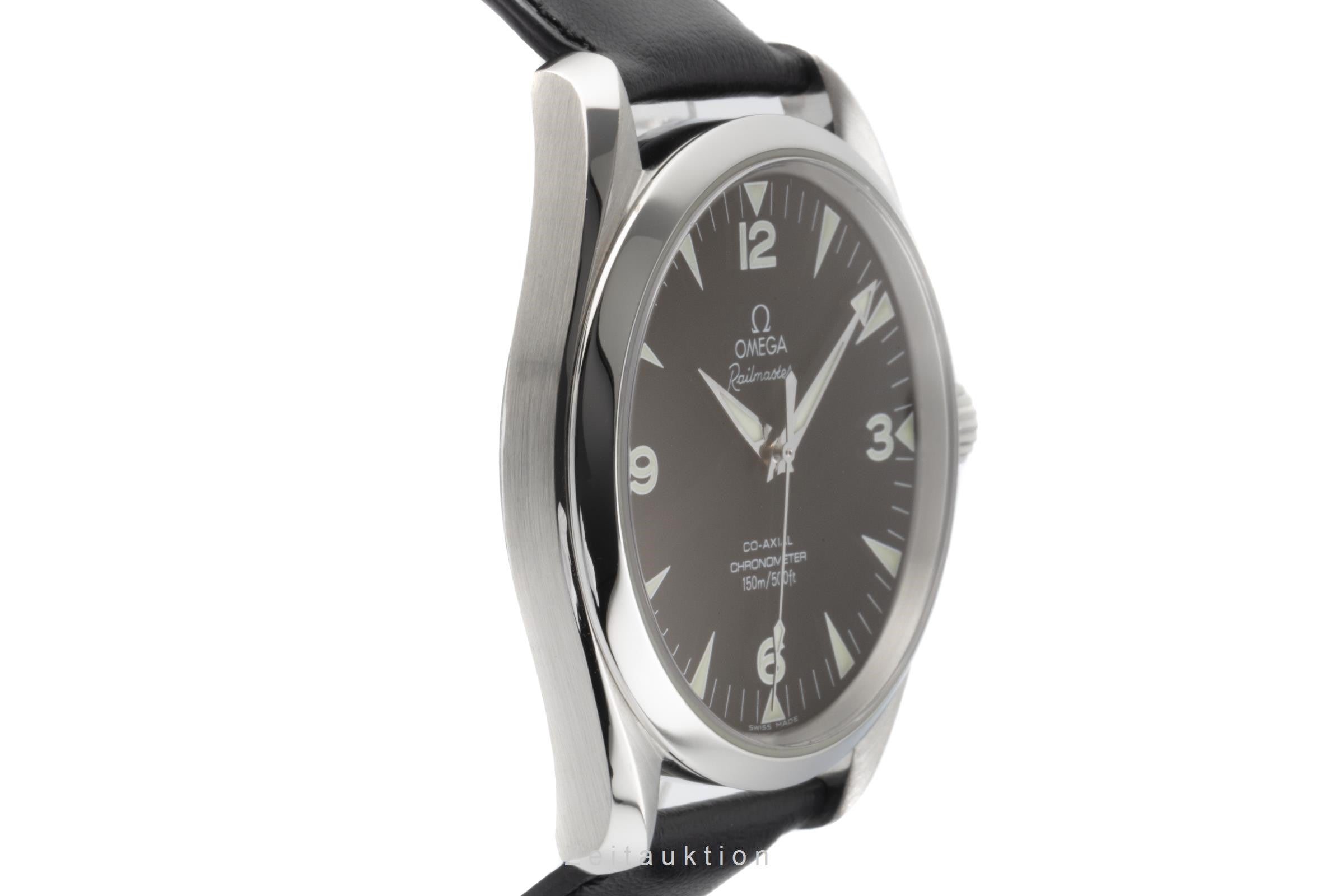 Omega Railmaster acero automático reloj para caballeros 2502.52.00 LP: 6000EUR  [2206340]