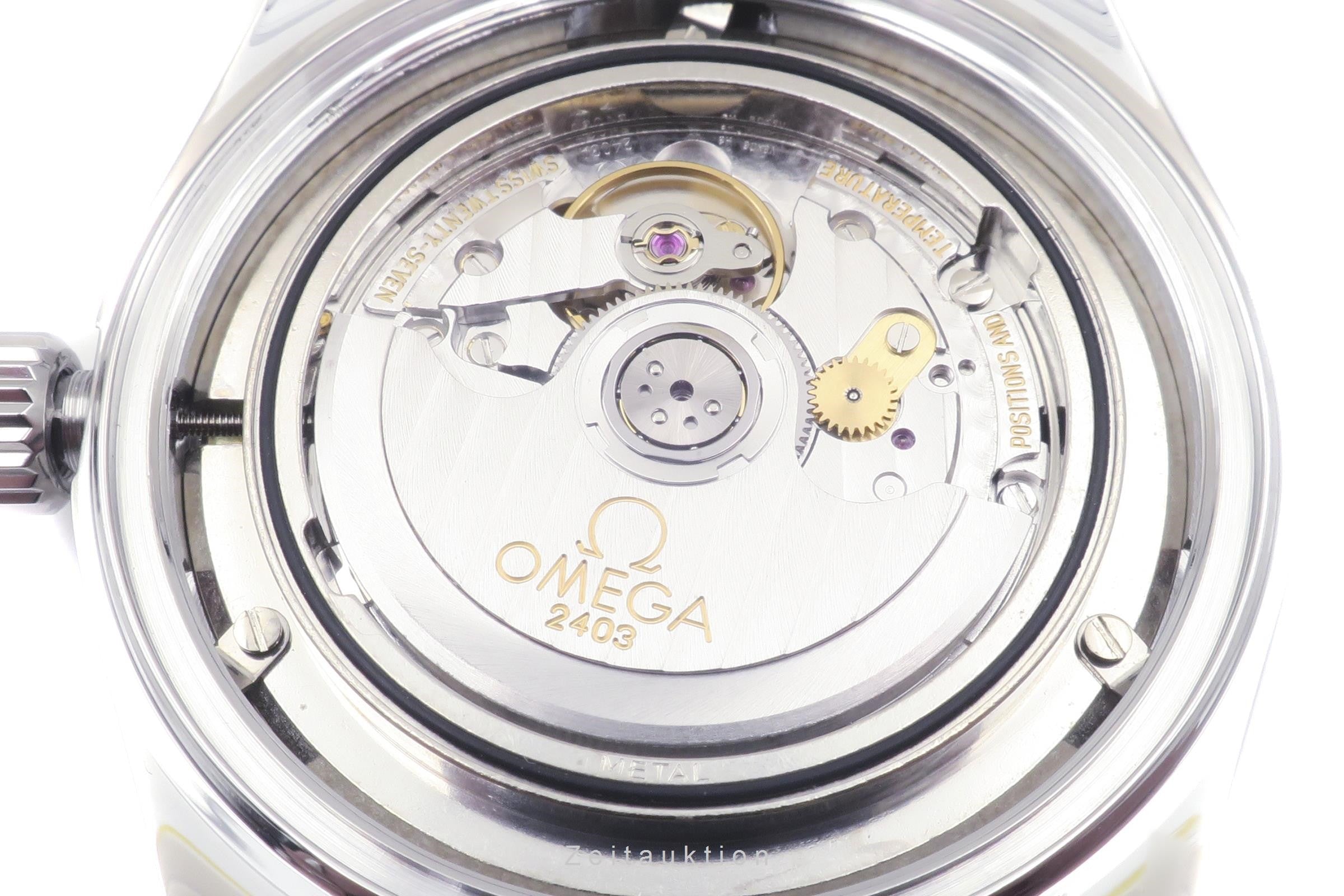 Omega Railmaster acero automático reloj para caballeros 2502.52.00 LP: 6000EUR  [2206340]