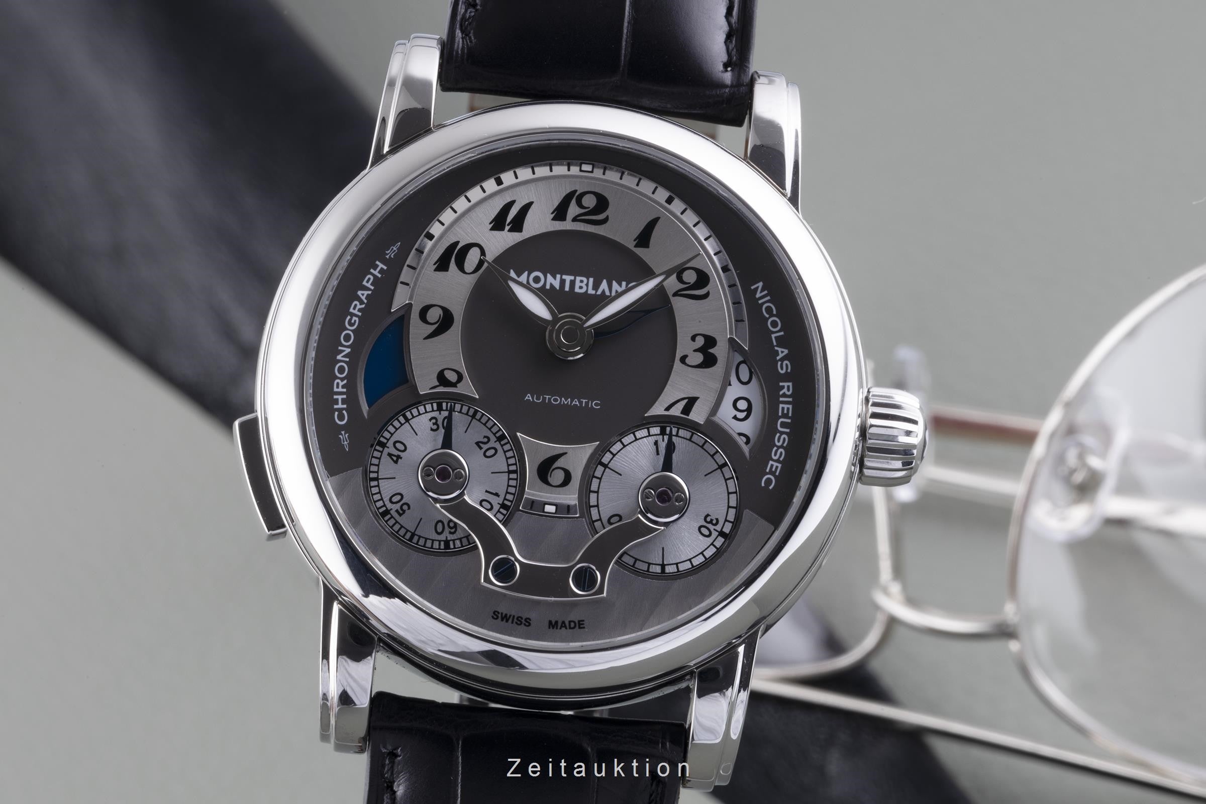 Montblanc Nicolas Rieussec cronógrafo acero automático reloj para caballeros 7138  [2206385]