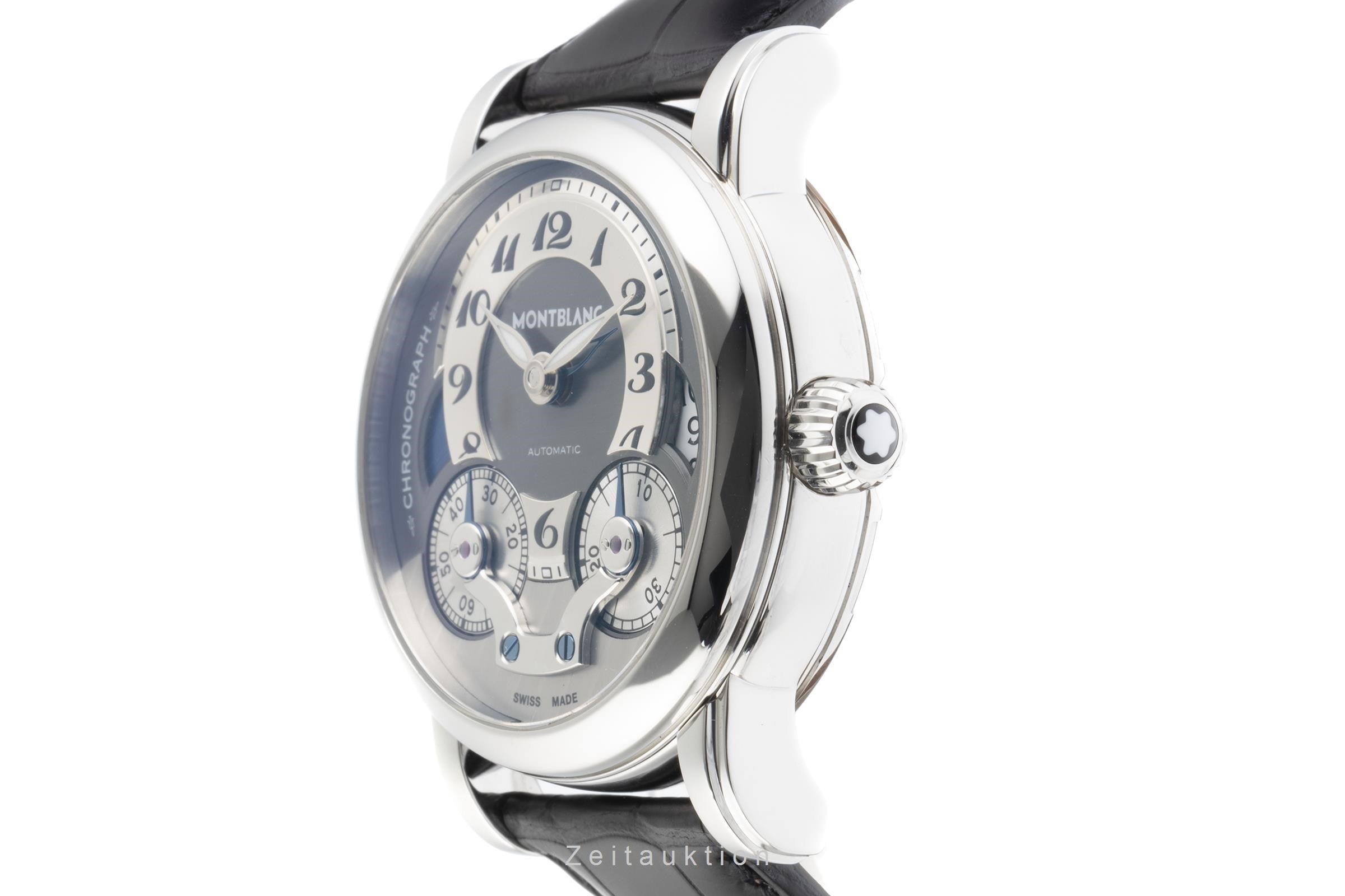 Montblanc Nicolas Rieussec chronographe acier automatique montre pour hommes 7138  [2206385]