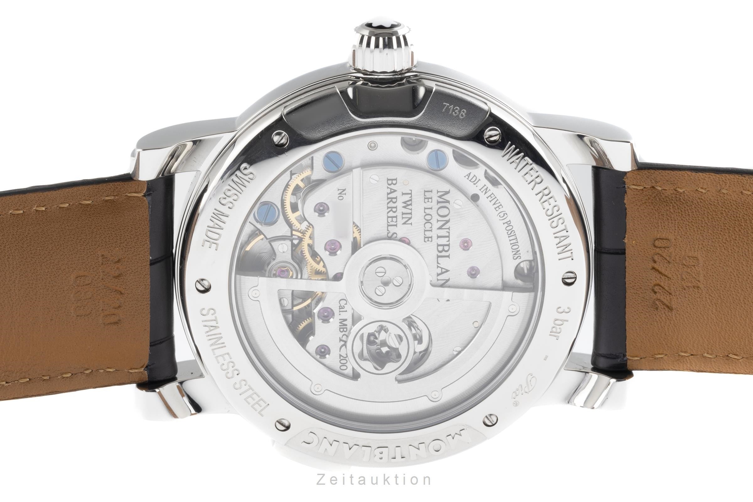 Montblanc Nicolas Rieussec chronographe acier automatique montre pour hommes 7138  [2206385]